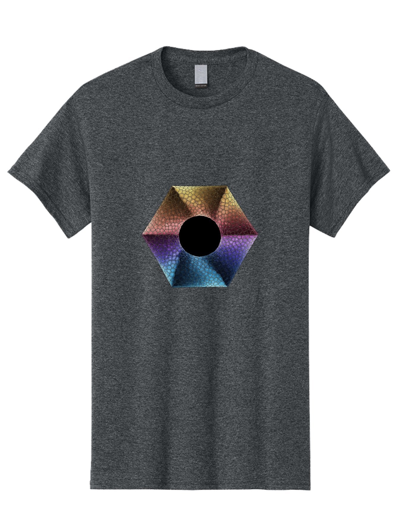 Hexagonal-Shape Men'S Graphic Tee, 100% Cotton, Comfortable Casual Summer Wear, Machine Washable, Vintage Camera, Old Camera, Antique Camera, Black Camera, Classic Photography, Photography Equipment, Nostalgic Device, Film Camera, Camera Art Bag592