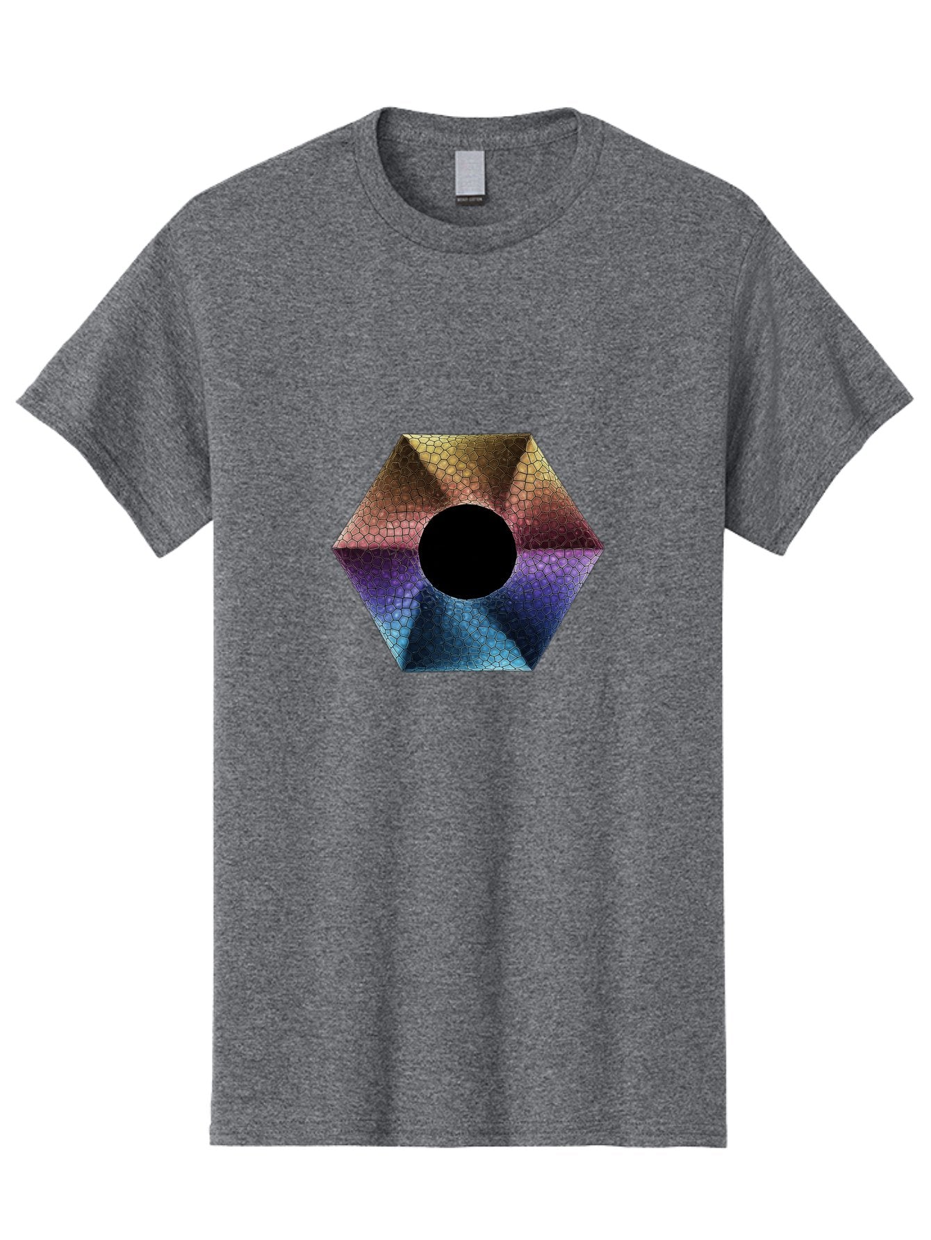 Hexagonal-Shape Men'S Graphic Tee, 100% Cotton, Comfortable Casual Summer Wear, Machine Washable, Vintage Camera, Old Camera, Antique Camera, Black Camera, Classic Photography, Photography Equipment, Nostalgic Device, Film Camera, Camera Art Bag592