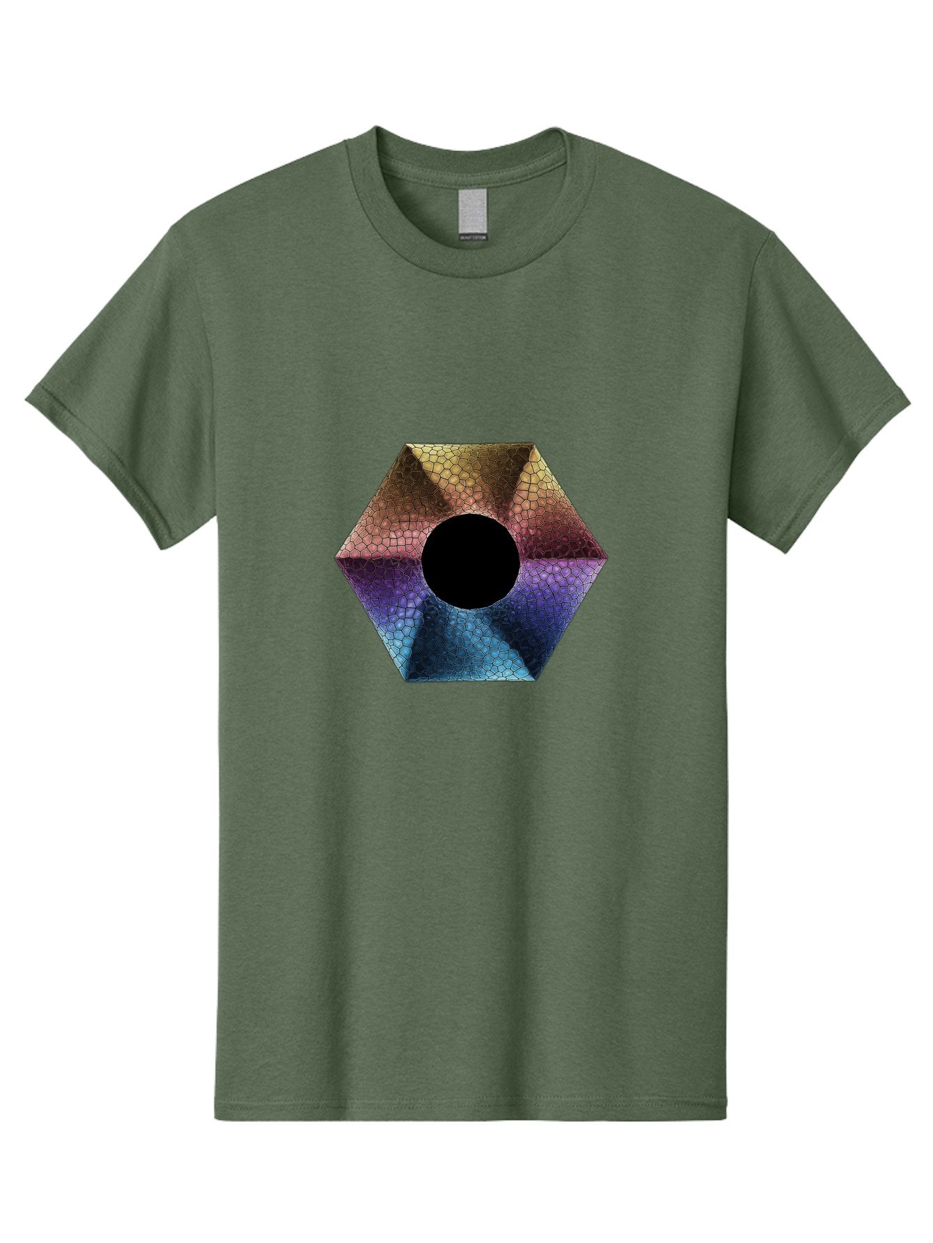 Hexagonal-Shape Men'S Graphic Tee, 100% Cotton, Comfortable Casual Summer Wear, Machine Washable, Vintage Camera, Old Camera, Antique Camera, Black Camera, Classic Photography, Photography Equipment, Nostalgic Device, Film Camera, Camera Art Bag592 5