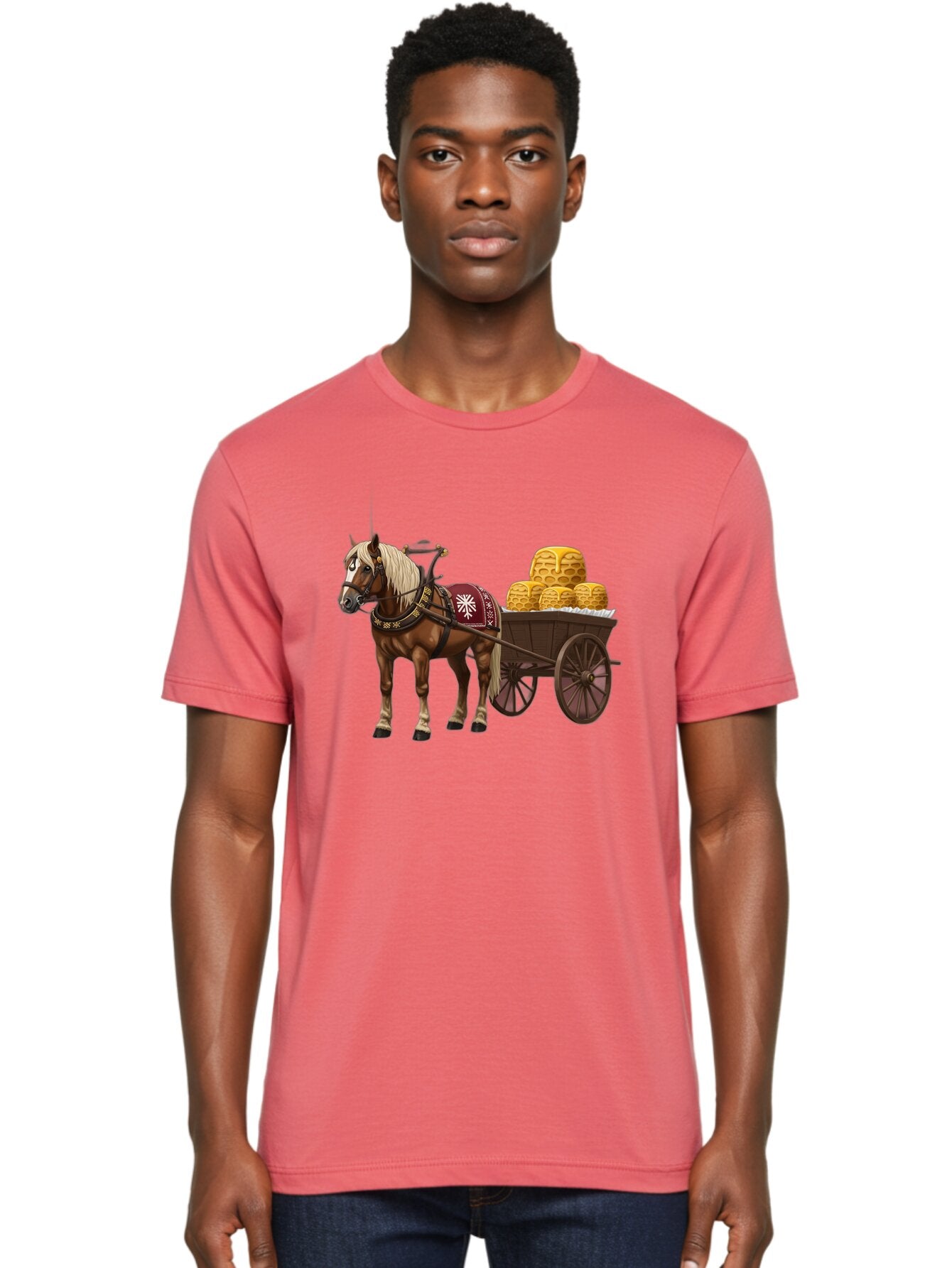 Horse-Drawn-Wagon Men'S Graphic Tee, 100% Cotton, Comfortable Casual Summer Wear, Machine Washable, Vintage Camera, Old Camera, Antique Camera, Black Camera, Classic Photography, Photography Equipment, Nostalgic Device, Film Camera, Camera Art Bag595 29