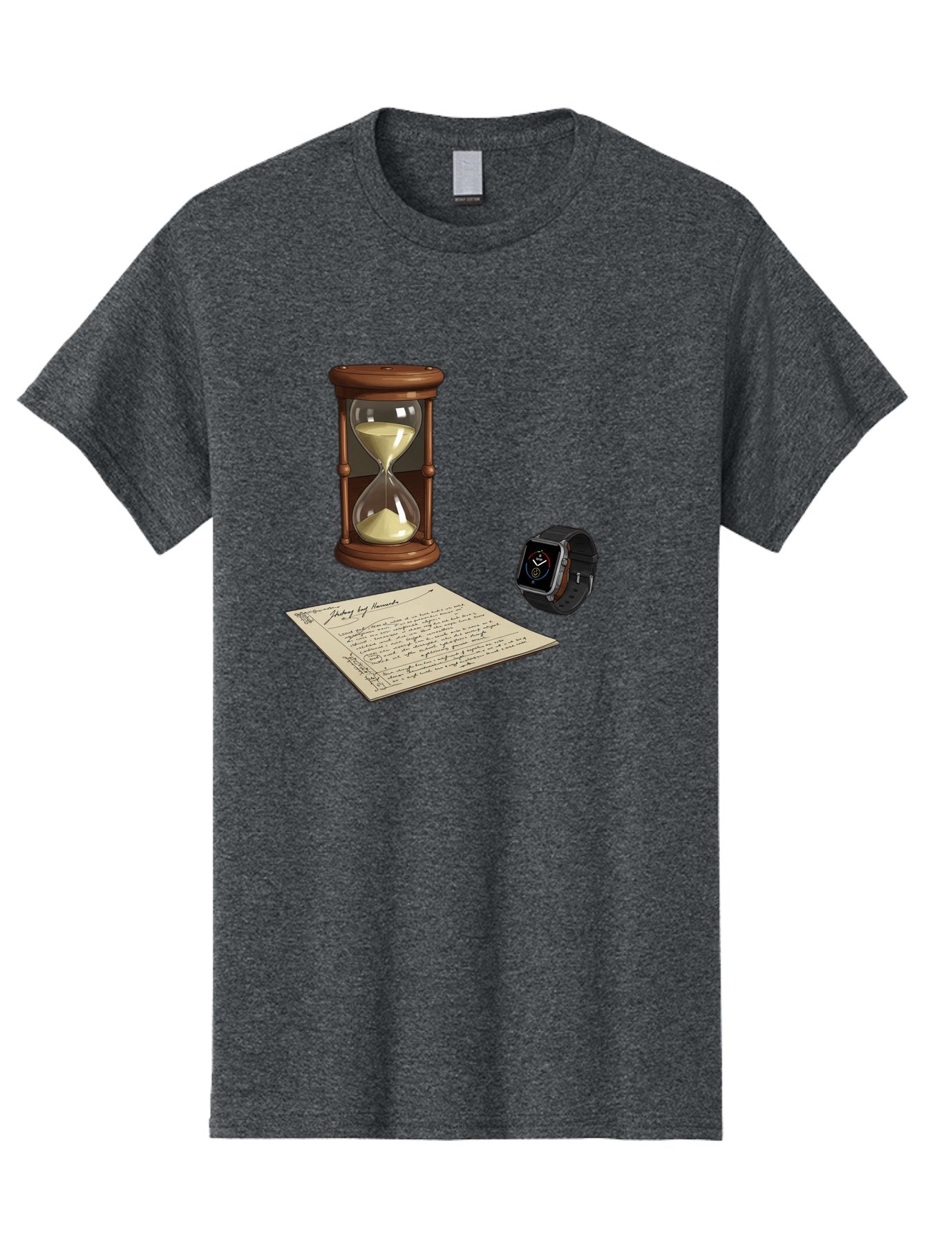 Hourglass-Watch-Letter Men'S Graphic Tee, 100% Cotton, Comfortable Casual Summer Wear, Machine Washable, Vintage Camera, Old Camera, Antique Camera, Black Camera, Classic Photography, Photography Equipment, Nostalgic Device, Film Camera, Bag597