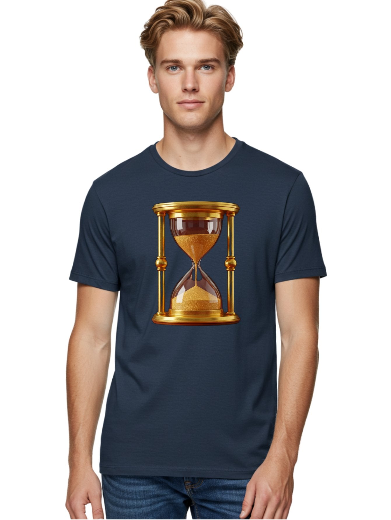 Hourglass Men'S Graphic Tee, 100% Cotton, Comfortable Casual Summer Wear, Machine Washable, Vintage Camera, Old Camera, Antique Camera, Black Camera, Classic Photography, Photography Equipment, Nostalgic Device, Film Camera, Camera Art Bag598 17