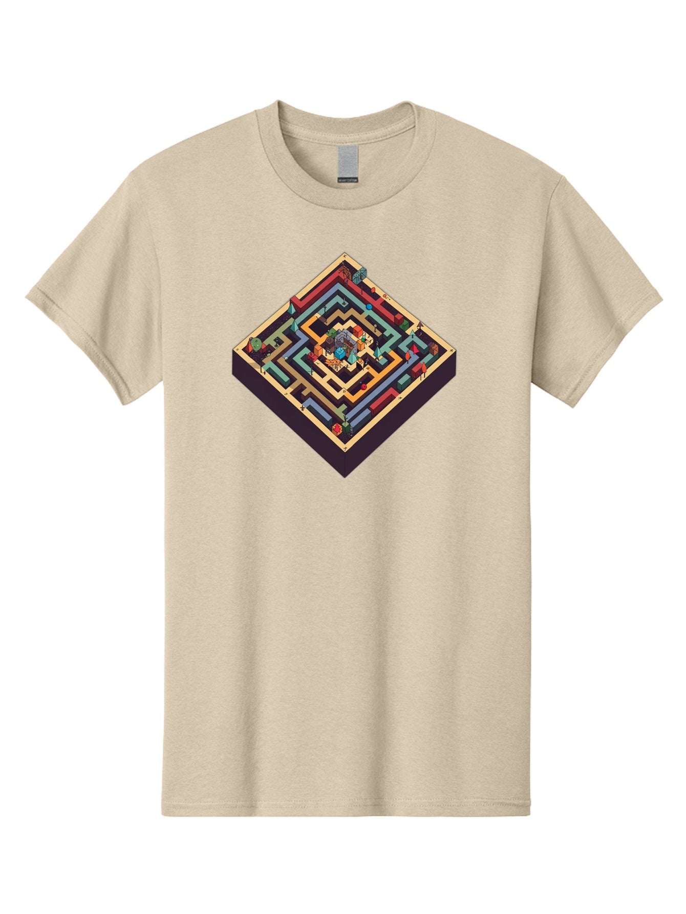 Isometric-Labyrinth Men'S Graphic Tee, 100% Cotton, Comfortable Casual Summer Wear, Machine Washable, Vintage Camera, Old Camera, Antique Camera, Black Camera, Classic Photography, Photography Equipment, Nostalgic Device, Film Camera, Bag620 10