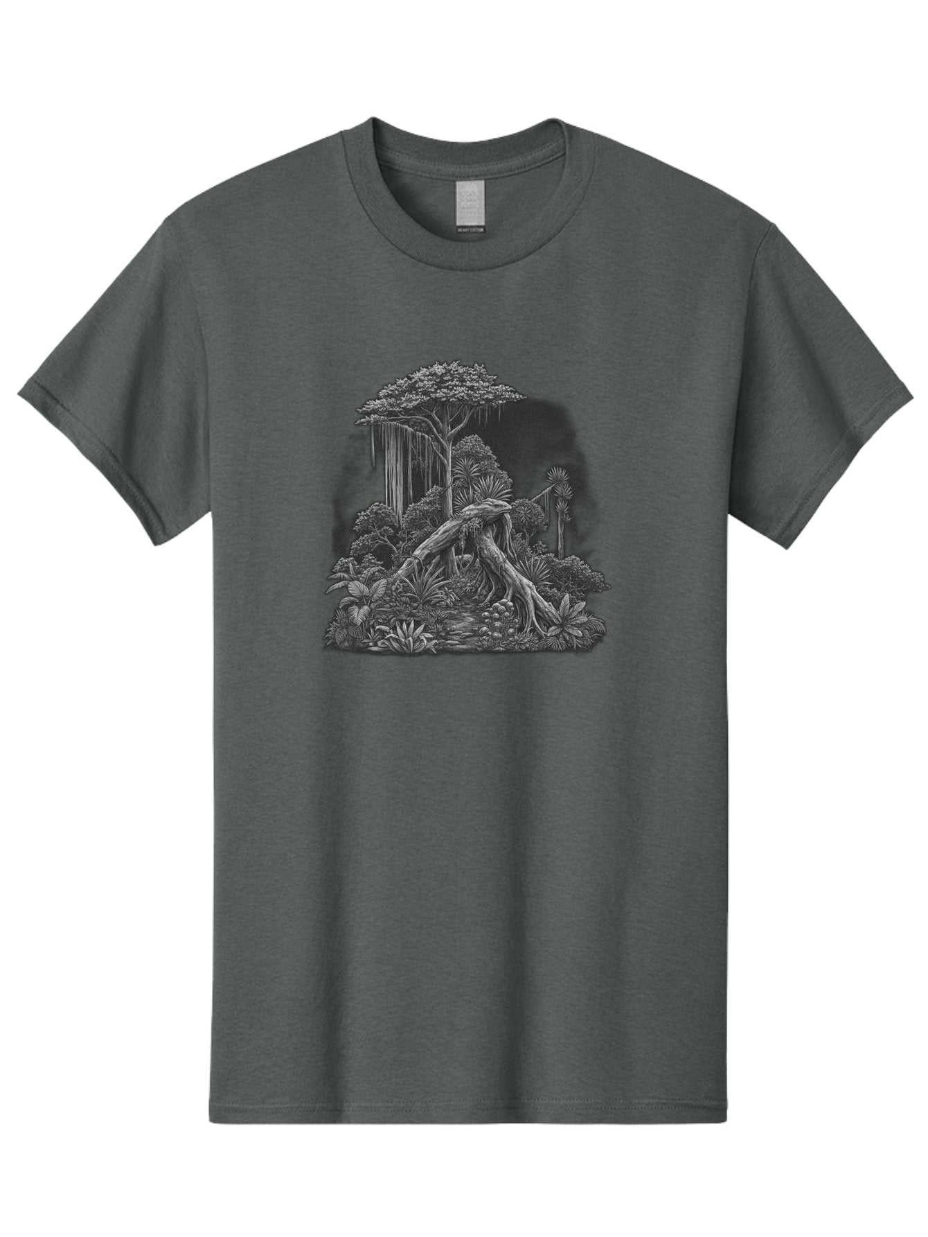 Jungle-Scene Men'S Graphic Tee, 100% Cotton, Comfortable Casual Summer Wear, Machine Washable, Vintage Camera, Old Camera, Antique Camera, Black Camera, Classic Photography, Photography Equipment, Nostalgic Device, Film Camera, Camera Art Bag624 4
