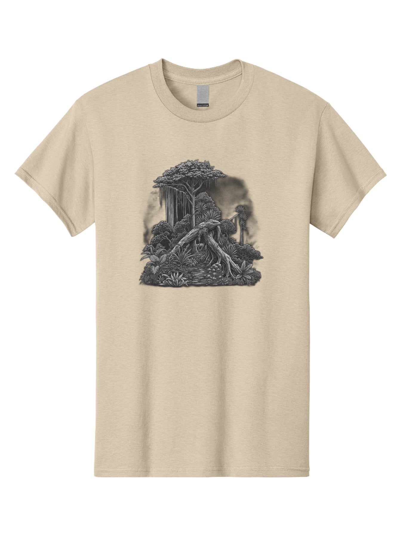 Jungle-Scene Men'S Graphic Tee, 100% Cotton, Comfortable Casual Summer Wear, Machine Washable, Vintage Camera, Old Camera, Antique Camera, Black Camera, Classic Photography, Photography Equipment, Nostalgic Device, Film Camera, Camera Art Bag624 6