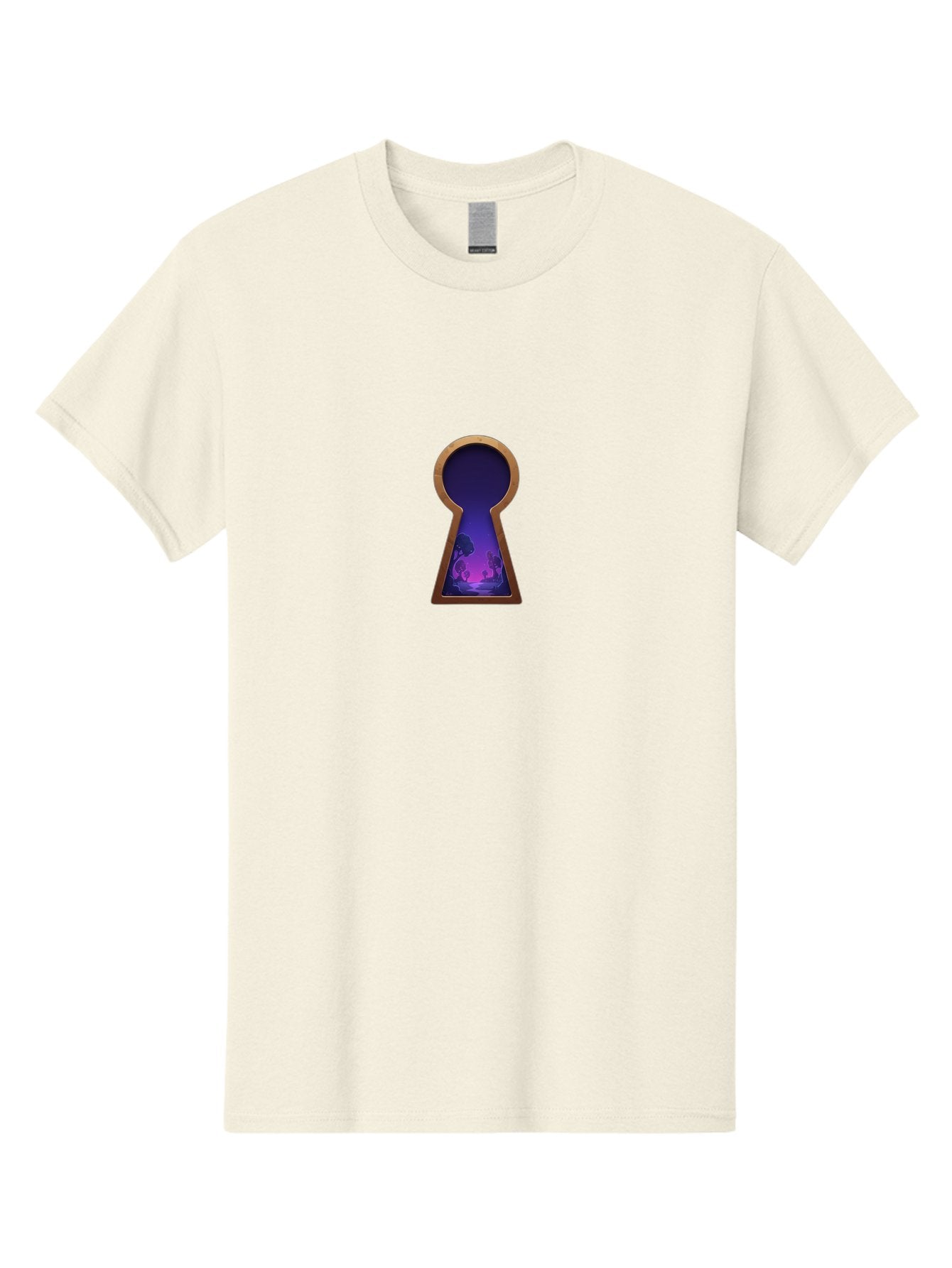 Keyhole-With-Purple-Scenery Men'S Graphic Tee, 100% Cotton, Comfortable Casual Summer Wear, Machine Washable, Vintage Camera, Old Camera, Antique Camera, Black Camera, Classic Photography, Photography Equipment, Nostalgic Device, Film Camera, Bag638 11