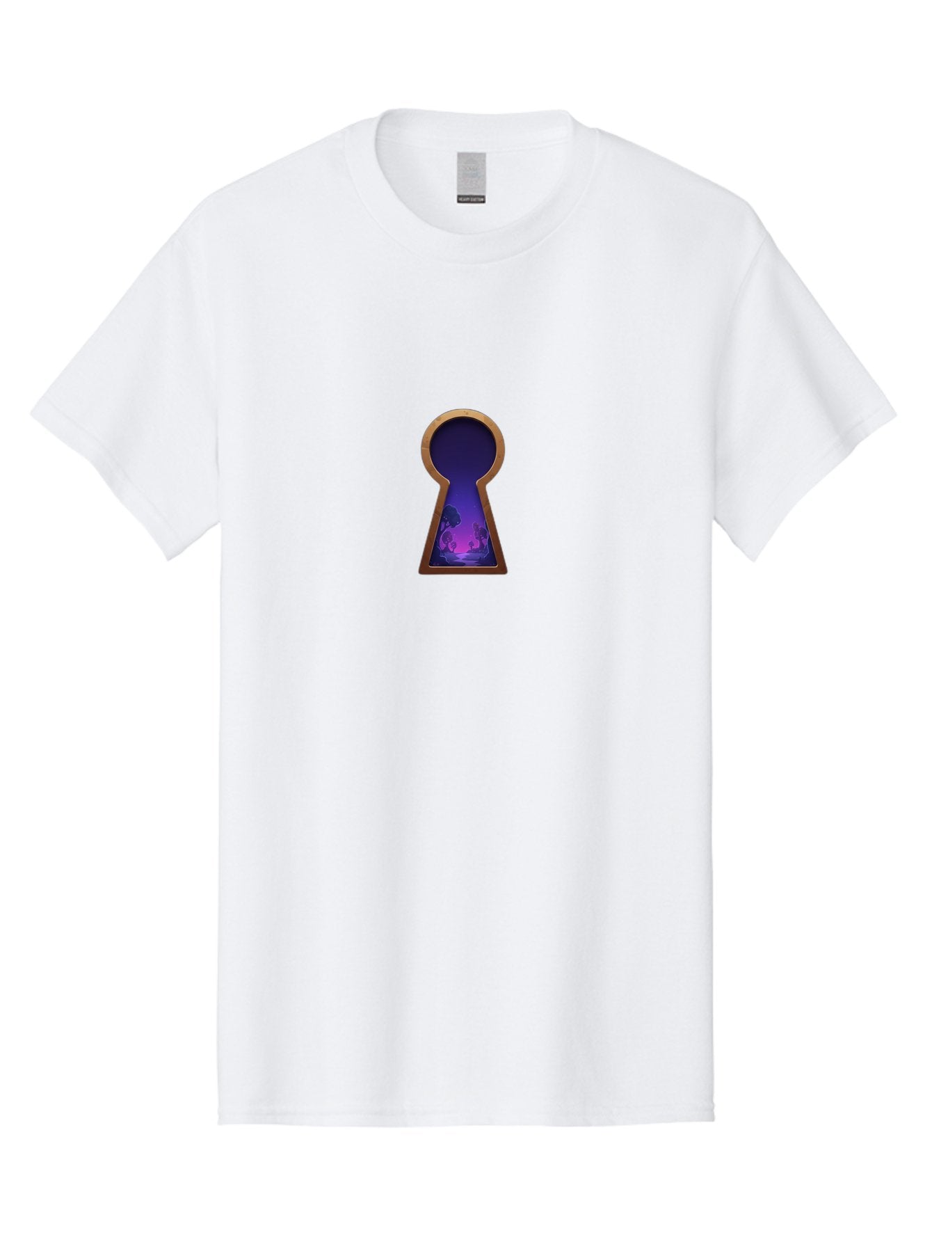 Keyhole-With-Purple-Scenery Men'S Graphic Tee, 100% Cotton, Comfortable Casual Summer Wear, Machine Washable, Vintage Camera, Old Camera, Antique Camera, Black Camera, Classic Photography, Photography Equipment, Nostalgic Device, Film Camera, Bag638 10