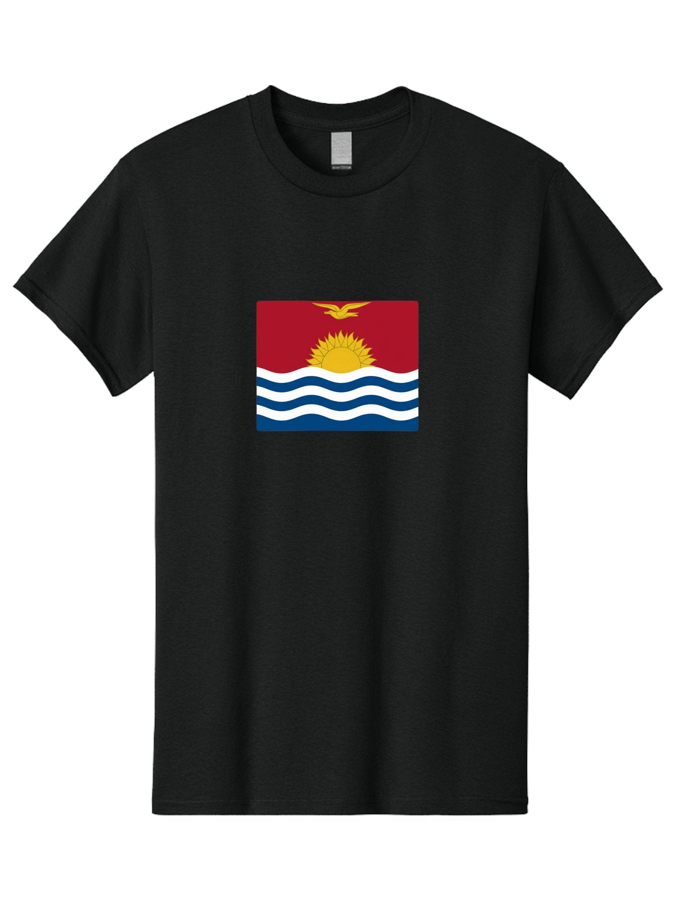 Kiribati-Flag-1 Men'S Graphic Tee, 100% Cotton, Comfortable Casual Summer Wear, Machine Washable, Vintage Camera, Old Camera, Antique Camera, Black Camera, Classic Photography, Photography Equipment, Nostalgic Device, Film Camera, Camera Art Bag643 9