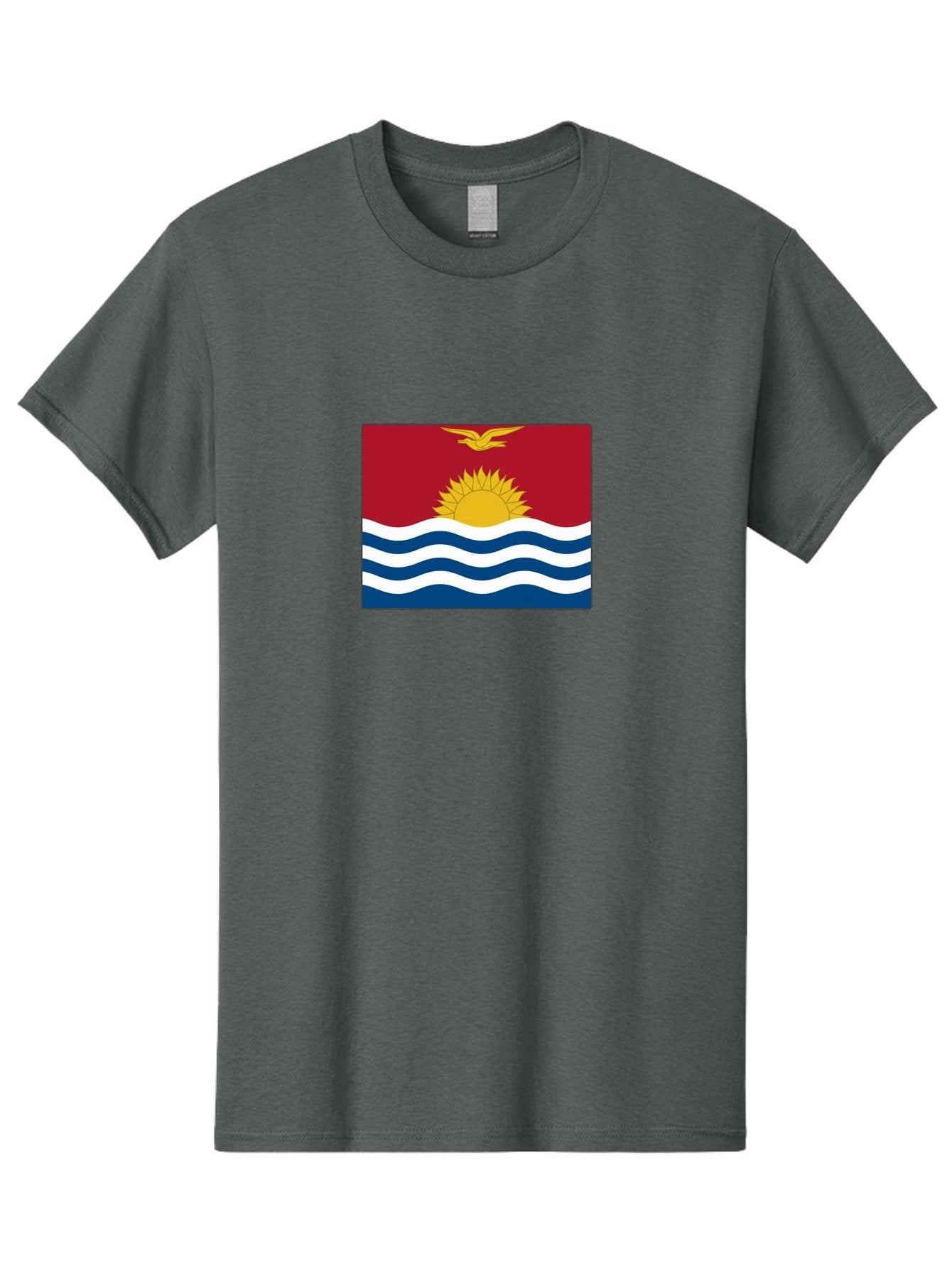 Kiribati-Flag-1 Men'S Graphic Tee, 100% Cotton, Comfortable Casual Summer Wear, Machine Washable, Vintage Camera, Old Camera, Antique Camera, Black Camera, Classic Photography, Photography Equipment, Nostalgic Device, Film Camera, Camera Art Bag643 6
