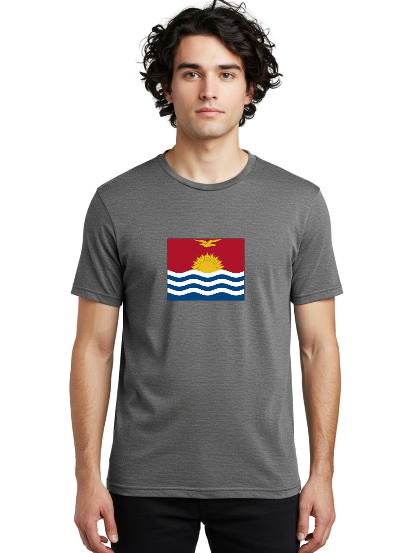 Kiribati-Flag-1 Men'S Graphic Tee, 100% Cotton, Comfortable Casual Summer Wear, Machine Washable, Vintage Camera, Old Camera, Antique Camera, Black Camera, Classic Photography, Photography Equipment, Nostalgic Device, Film Camera, Camera Art Bag643 30