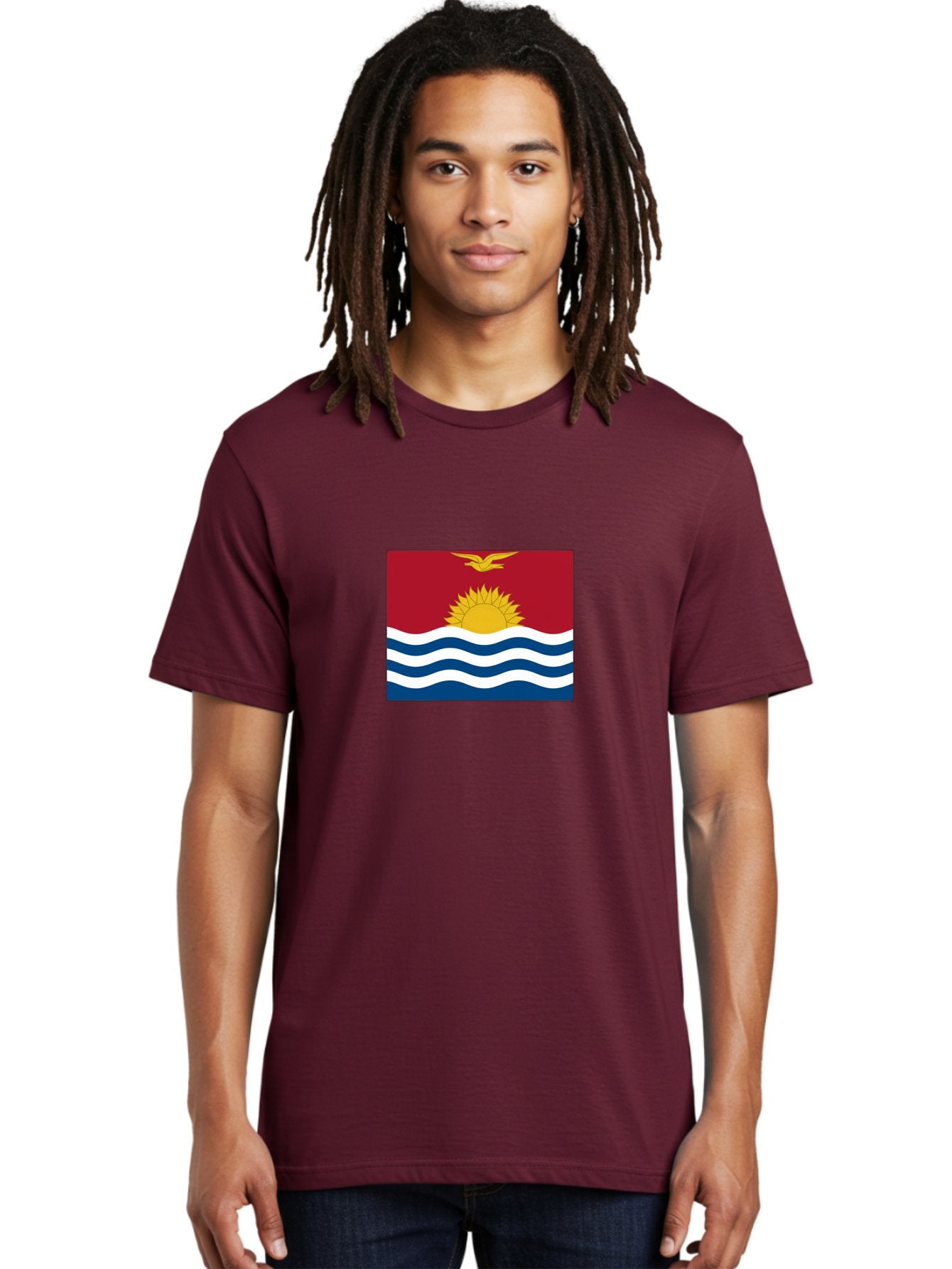 Kiribati-Flag-1 Men'S Graphic Tee, 100% Cotton, Comfortable Casual Summer Wear, Machine Washable, Vintage Camera, Old Camera, Antique Camera, Black Camera, Classic Photography, Photography Equipment, Nostalgic Device, Film Camera, Camera Art Bag643 27