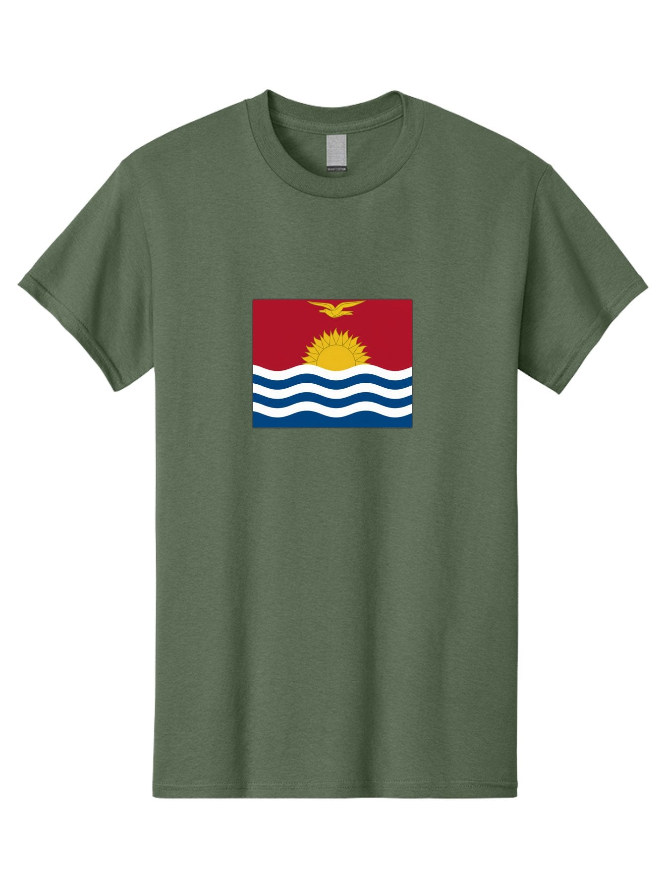 Kiribati-Flag-1 Men'S Graphic Tee, 100% Cotton, Comfortable Casual Summer Wear, Machine Washable, Vintage Camera, Old Camera, Antique Camera, Black Camera, Classic Photography, Photography Equipment, Nostalgic Device, Film Camera, Camera Art Bag643