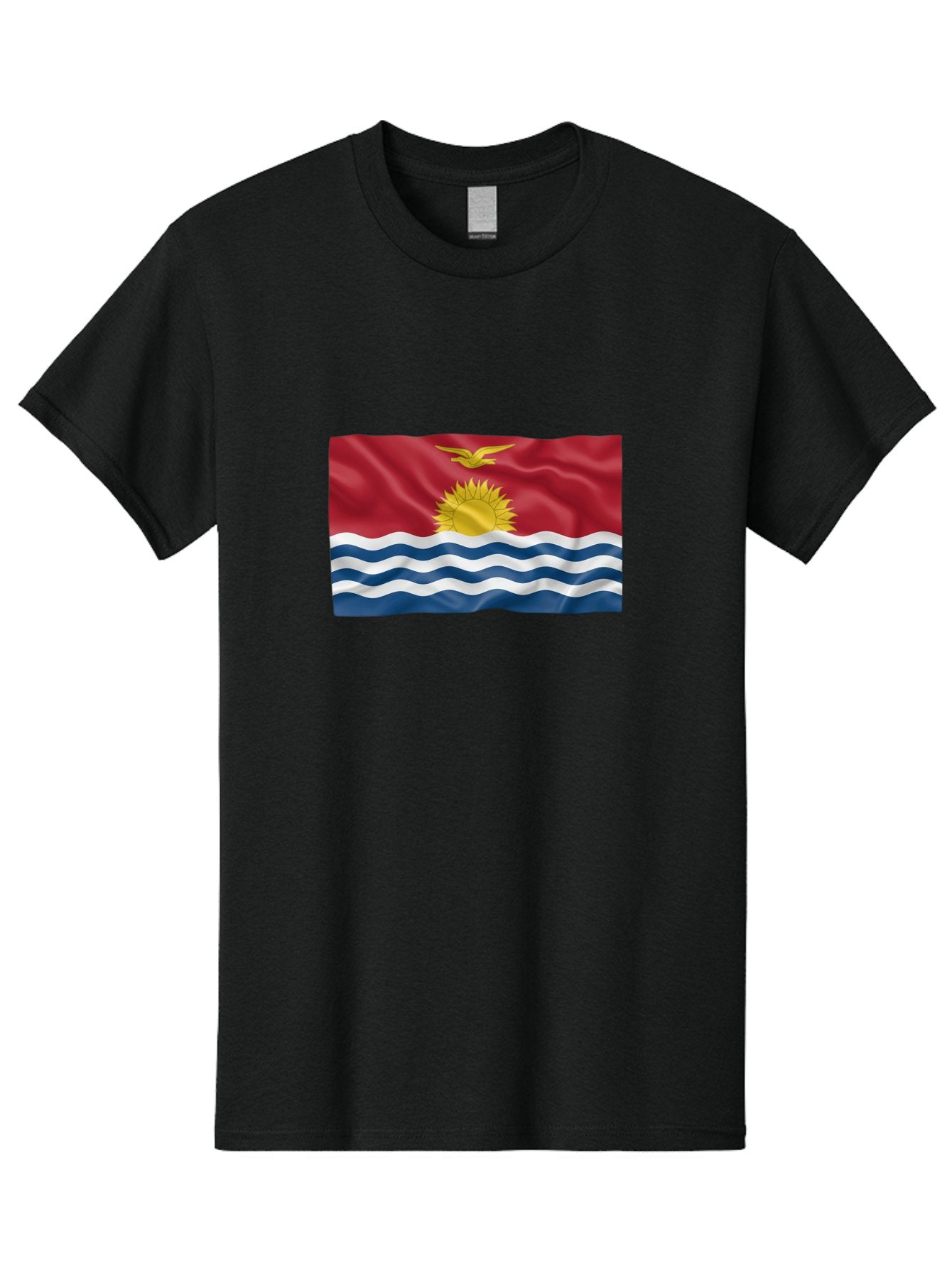 Kiribati-Flag-2 Men'S Graphic Tee, 100% Cotton, Comfortable Casual Summer Wear, Machine Washable, Vintage Camera, Old Camera, Antique Camera, Black Camera, Classic Photography, Photography Equipment, Nostalgic Device, Film Camera, Camera Art Bag644 9