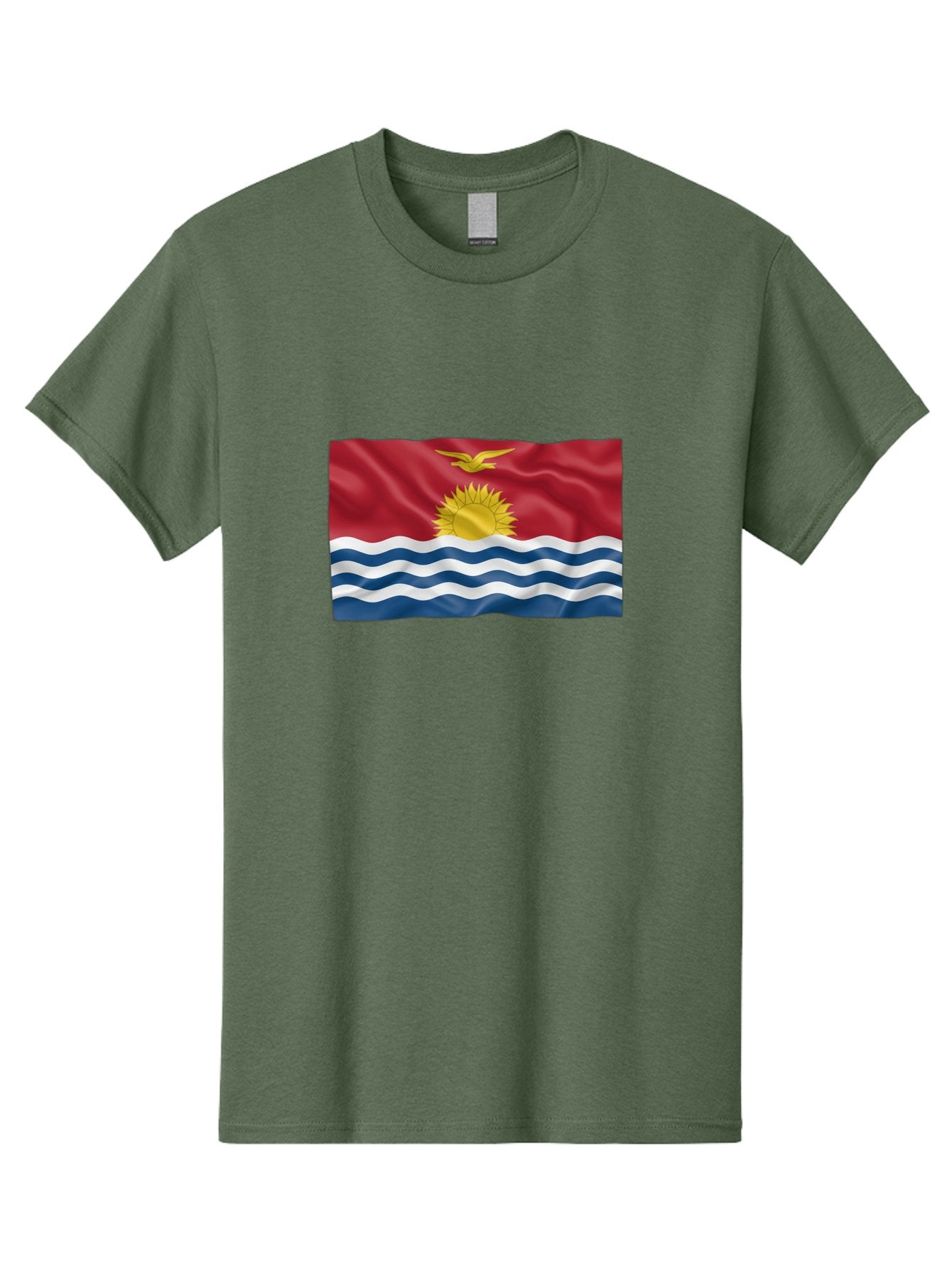 Kiribati-Flag-2 Men'S Graphic Tee, 100% Cotton, Comfortable Casual Summer Wear, Machine Washable, Vintage Camera, Old Camera, Antique Camera, Black Camera, Classic Photography, Photography Equipment, Nostalgic Device, Film Camera, Camera Art Bag644 15