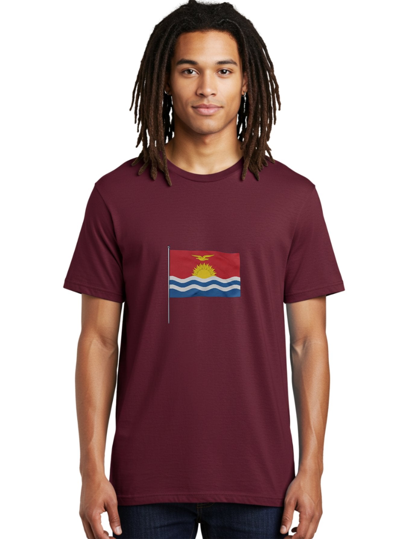 Kiribati-Flag-3 Men'S Graphic Tee, 100% Cotton, Comfortable Casual Summer Wear, Machine Washable, Vintage Camera, Old Camera, Antique Camera, Black Camera, Classic Photography, Photography Equipment, Nostalgic Device, Film Camera, Camera Art Bag645 17