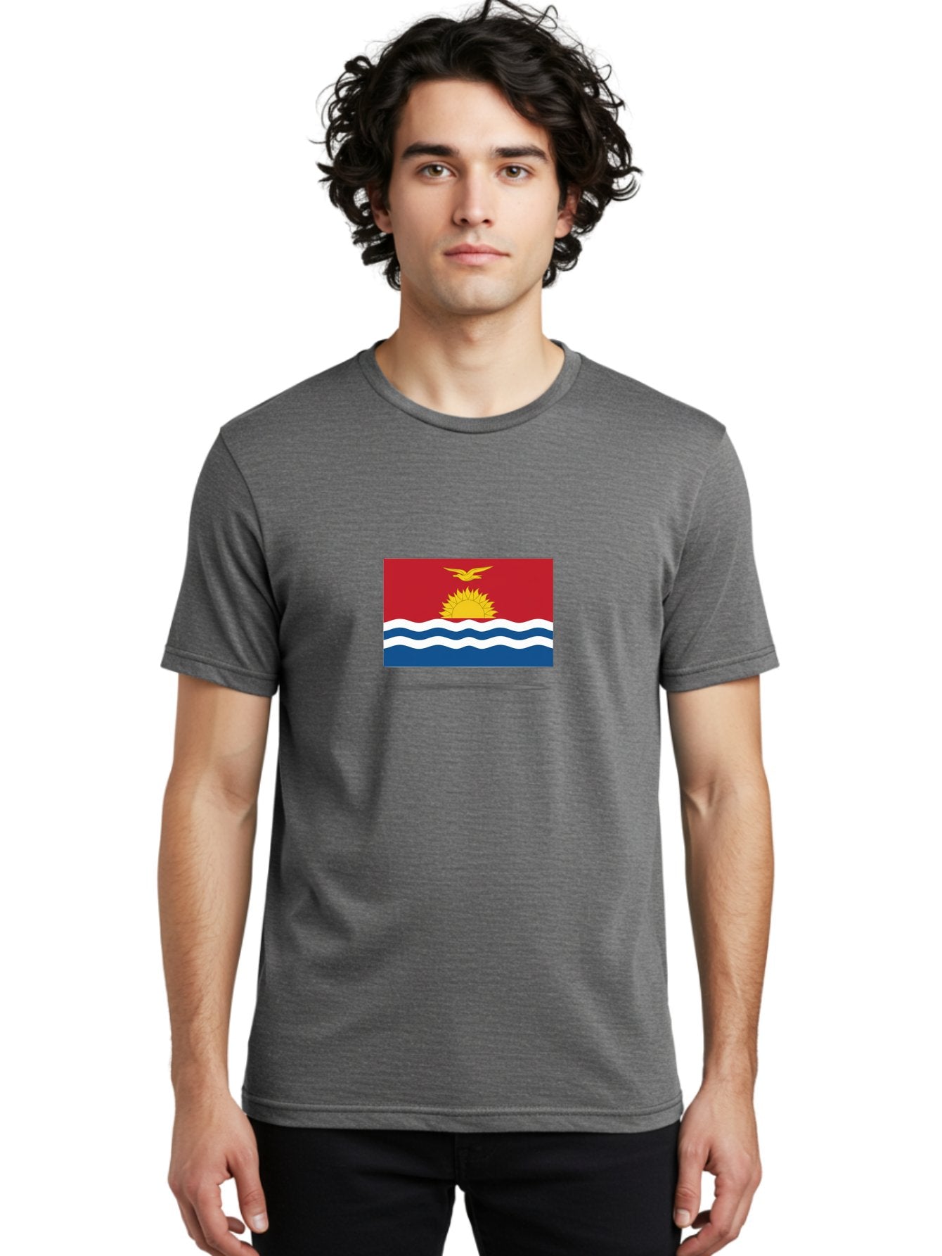 Kiribati-Flag-4 Men'S Graphic Tee, 100% Cotton, Comfortable Casual Summer Wear, Machine Washable, Vintage Camera, Old Camera, Antique Camera, Black Camera, Classic Photography, Photography Equipment, Nostalgic Device, Film Camera, Camera Art Bag646 18