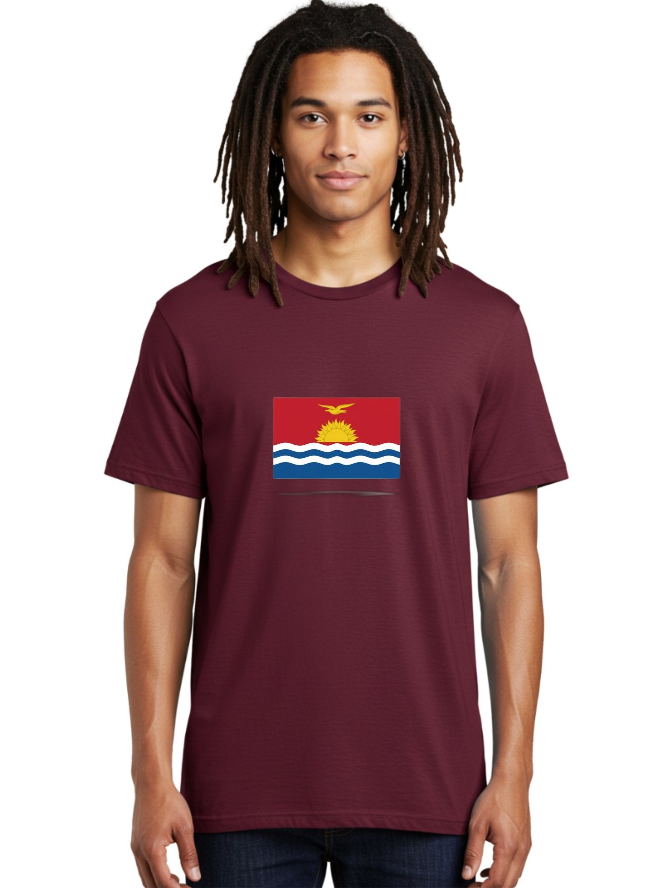 Kiribati-Flag-4 Men'S Graphic Tee, 100% Cotton, Comfortable Casual Summer Wear, Machine Washable, Vintage Camera, Old Camera, Antique Camera, Black Camera, Classic Photography, Photography Equipment, Nostalgic Device, Film Camera, Camera Art Bag646 17