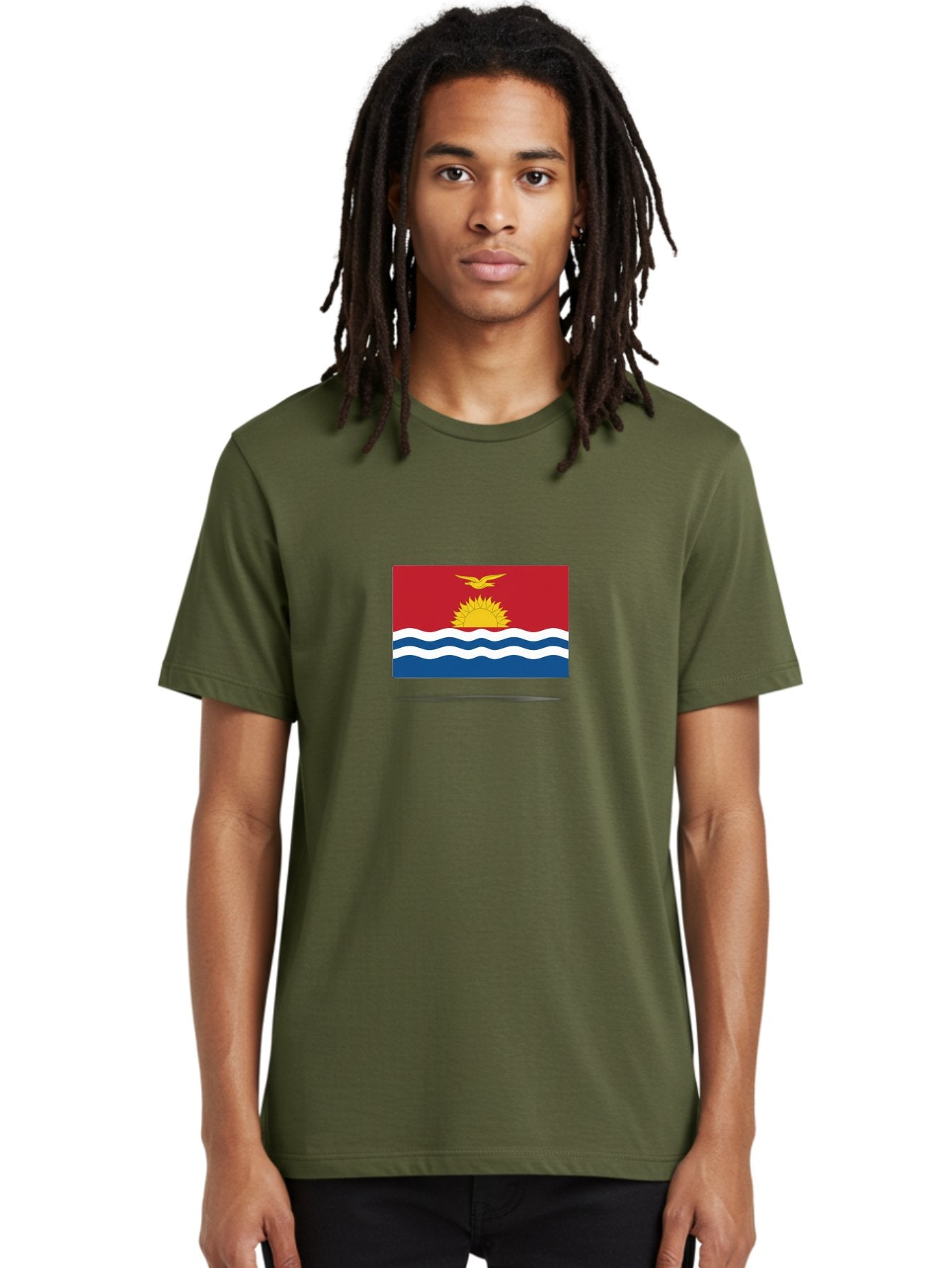 Kiribati-Flag-4 Men'S Graphic Tee, 100% Cotton, Comfortable Casual Summer Wear, Machine Washable, Vintage Camera, Old Camera, Antique Camera, Black Camera, Classic Photography, Photography Equipment, Nostalgic Device, Film Camera, Camera Art Bag646 21