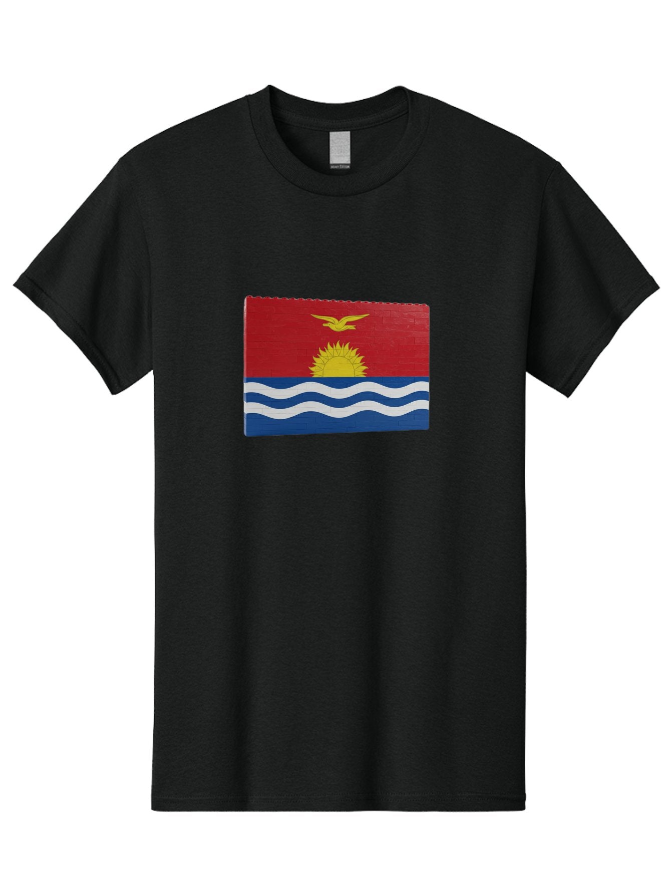 Kiribati-Flag-5 Men'S Graphic Tee, 100% Cotton, Comfortable Casual Summer Wear, Machine Washable, Vintage Camera, Old Camera, Antique Camera, Black Camera, Classic Photography, Photography Equipment, Nostalgic Device, Film Camera, Camera Art Bag647 13