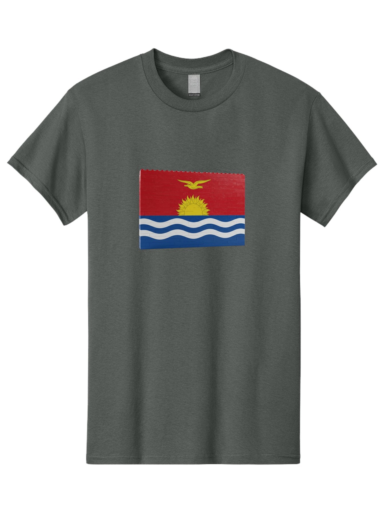 Kiribati-Flag-5 Men'S Graphic Tee, 100% Cotton, Comfortable Casual Summer Wear, Machine Washable, Vintage Camera, Old Camera, Antique Camera, Black Camera, Classic Photography, Photography Equipment, Nostalgic Device, Film Camera, Camera Art Bag647 15