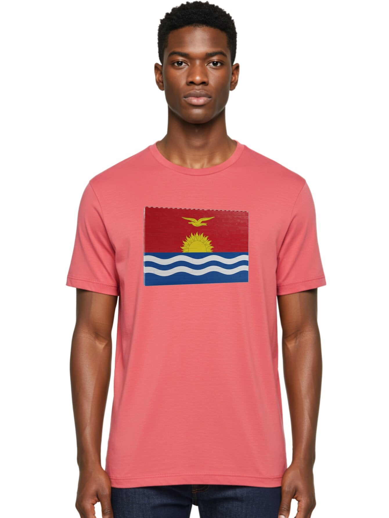 Kiribati-Flag-5 Men'S Graphic Tee, 100% Cotton, Comfortable Casual Summer Wear, Machine Washable, Vintage Camera, Old Camera, Antique Camera, Black Camera, Classic Photography, Photography Equipment, Nostalgic Device, Film Camera, Camera Art Bag647 28