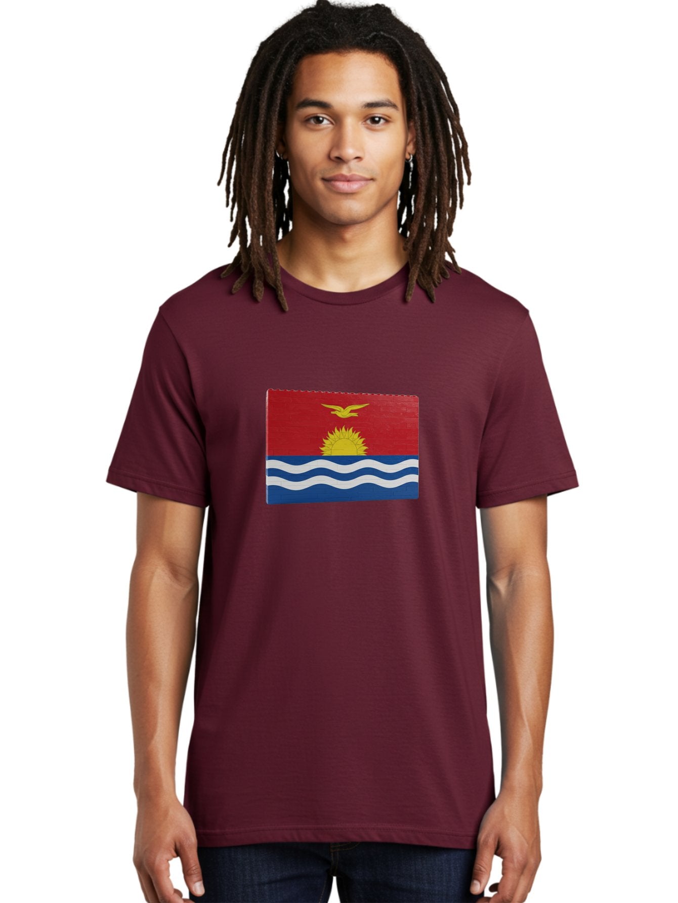 Kiribati-Flag-5 Men'S Graphic Tee, 100% Cotton, Comfortable Casual Summer Wear, Machine Washable, Vintage Camera, Old Camera, Antique Camera, Black Camera, Classic Photography, Photography Equipment, Nostalgic Device, Film Camera, Camera Art Bag647 29