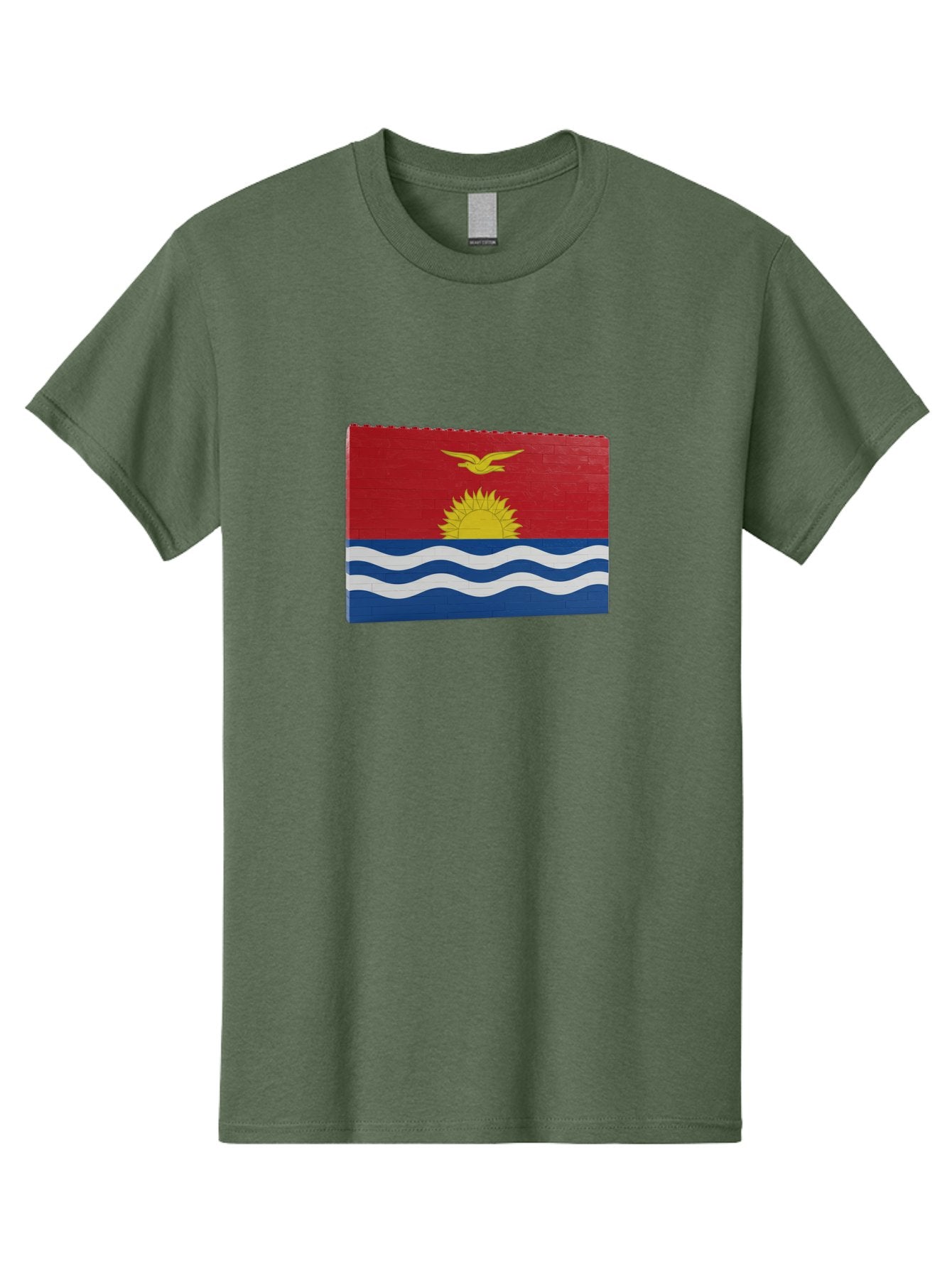 Kiribati-Flag-5 Men'S Graphic Tee, 100% Cotton, Comfortable Casual Summer Wear, Machine Washable, Vintage Camera, Old Camera, Antique Camera, Black Camera, Classic Photography, Photography Equipment, Nostalgic Device, Film Camera, Camera Art Bag647 6