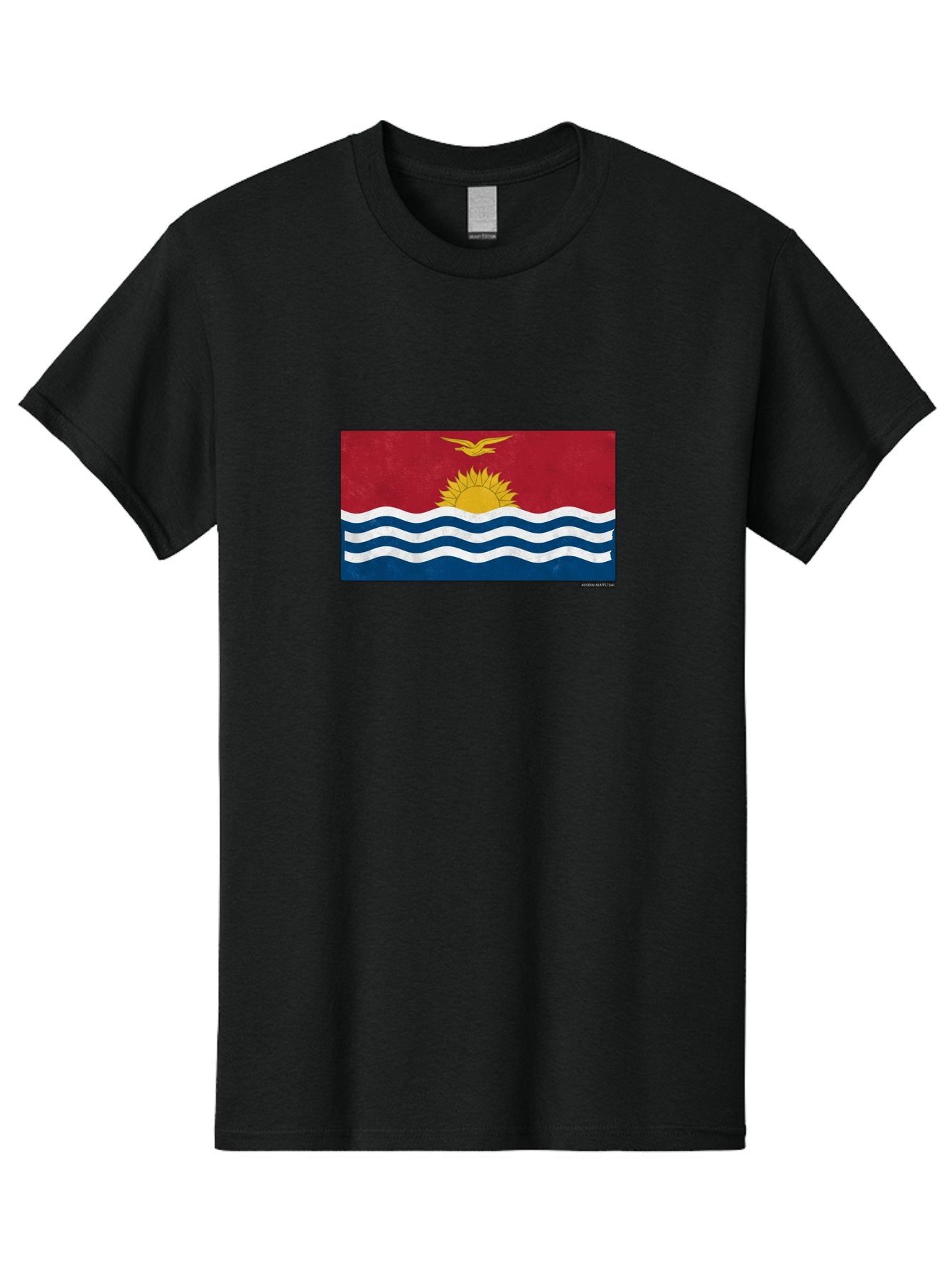 Kiribati-Flag-7 Men'S Graphic Tee, 100% Cotton, Comfortable Casual Summer Wear, Machine Washable, Vintage Camera, Old Camera, Antique Camera, Black Camera, Classic Photography, Photography Equipment, Nostalgic Device, Film Camera, Camera Art Bag649 6