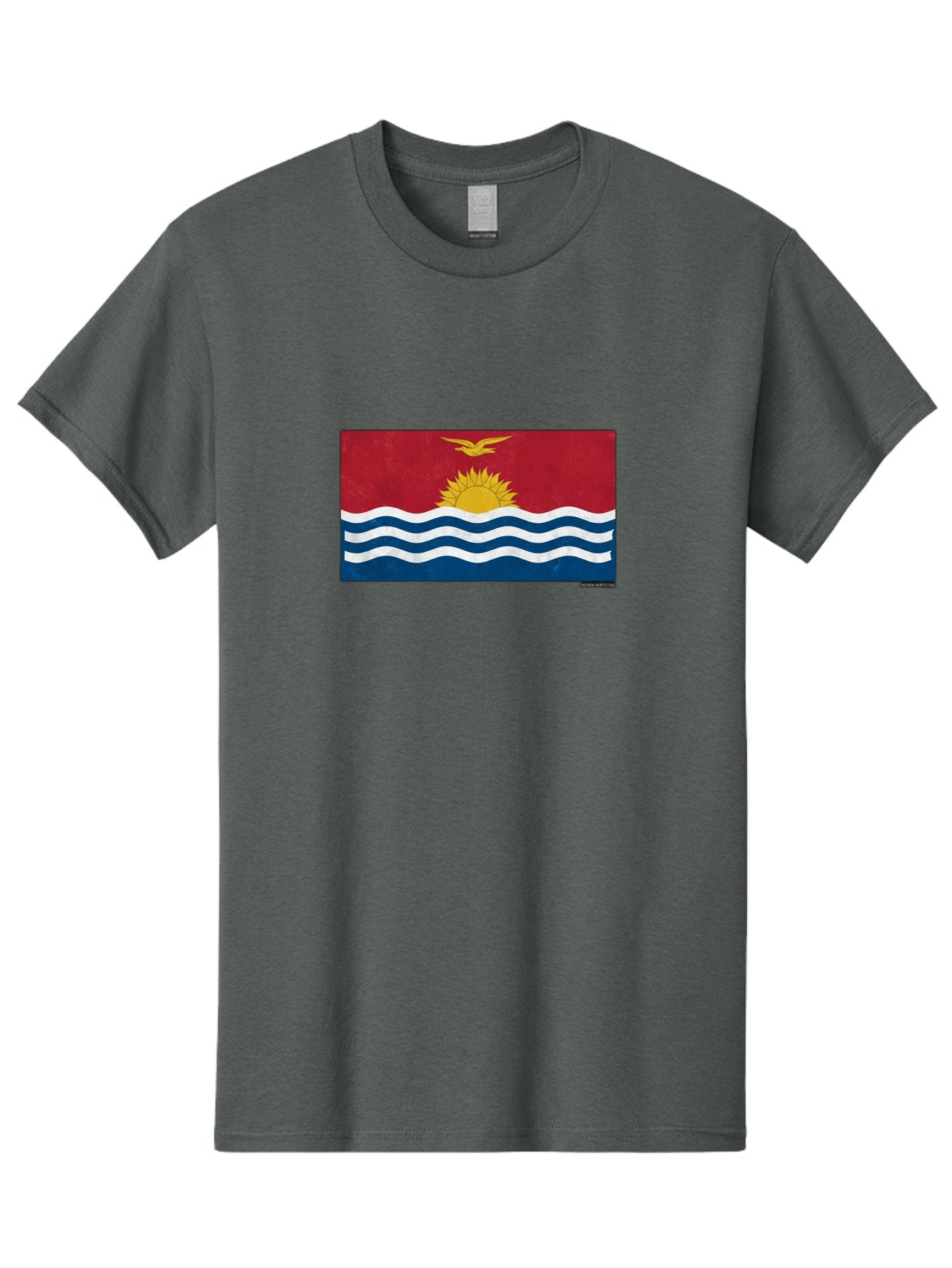 Kiribati-Flag-7 Men'S Graphic Tee, 100% Cotton, Comfortable Casual Summer Wear, Machine Washable, Vintage Camera, Old Camera, Antique Camera, Black Camera, Classic Photography, Photography Equipment, Nostalgic Device, Film Camera, Camera Art Bag649 12
