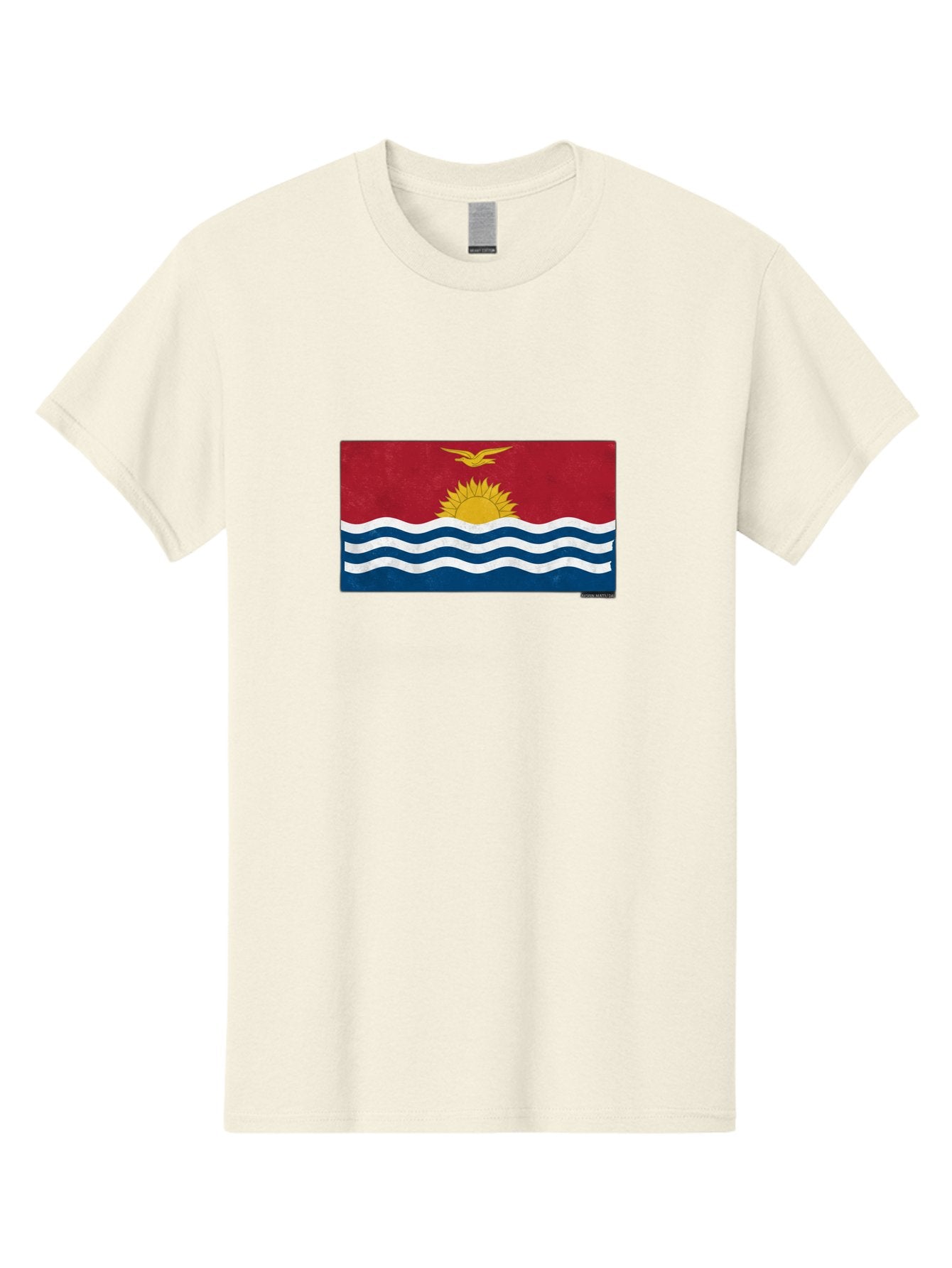 Kiribati-Flag-7 Men'S Graphic Tee, 100% Cotton, Comfortable Casual Summer Wear, Machine Washable, Vintage Camera, Old Camera, Antique Camera, Black Camera, Classic Photography, Photography Equipment, Nostalgic Device, Film Camera, Camera Art Bag649