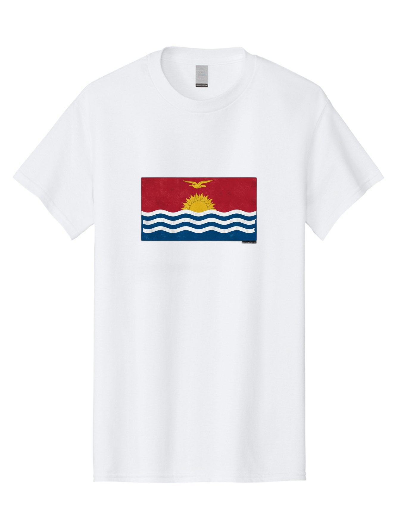 Kiribati-Flag-7 Men'S Graphic Tee, 100% Cotton, Comfortable Casual Summer Wear, Machine Washable, Vintage Camera, Old Camera, Antique Camera, Black Camera, Classic Photography, Photography Equipment, Nostalgic Device, Film Camera, Camera Art Bag649 9