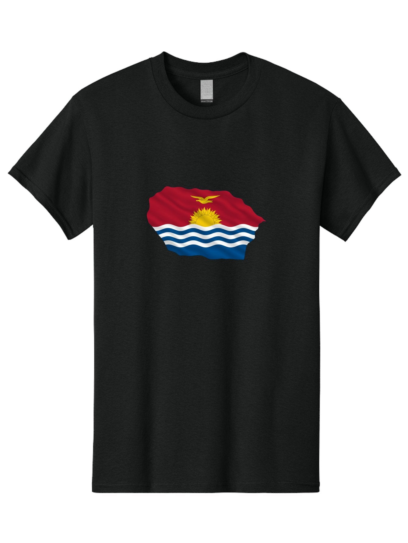 Kiribati-Flag-9 Men'S Graphic Tee, 100% Cotton, Comfortable Casual Summer Wear, Machine Washable, Vintage Camera, Old Camera, Antique Camera, Black Camera, Classic Photography, Photography Equipment, Nostalgic Device, Film Camera, Camera Art Bag651 14