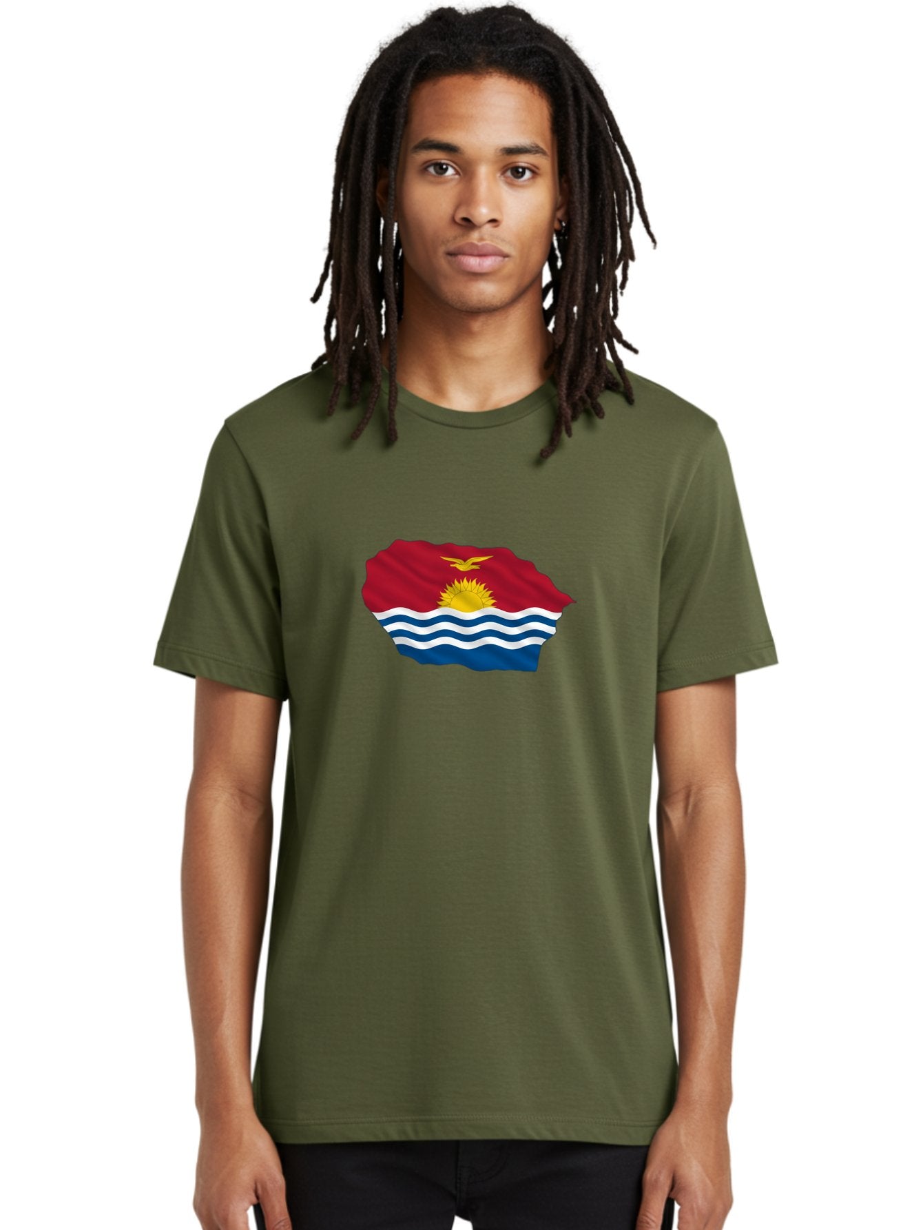 Kiribati-Flag-9 Men'S Graphic Tee, 100% Cotton, Comfortable Casual Summer Wear, Machine Washable, Vintage Camera, Old Camera, Antique Camera, Black Camera, Classic Photography, Photography Equipment, Nostalgic Device, Film Camera, Camera Art Bag651 26