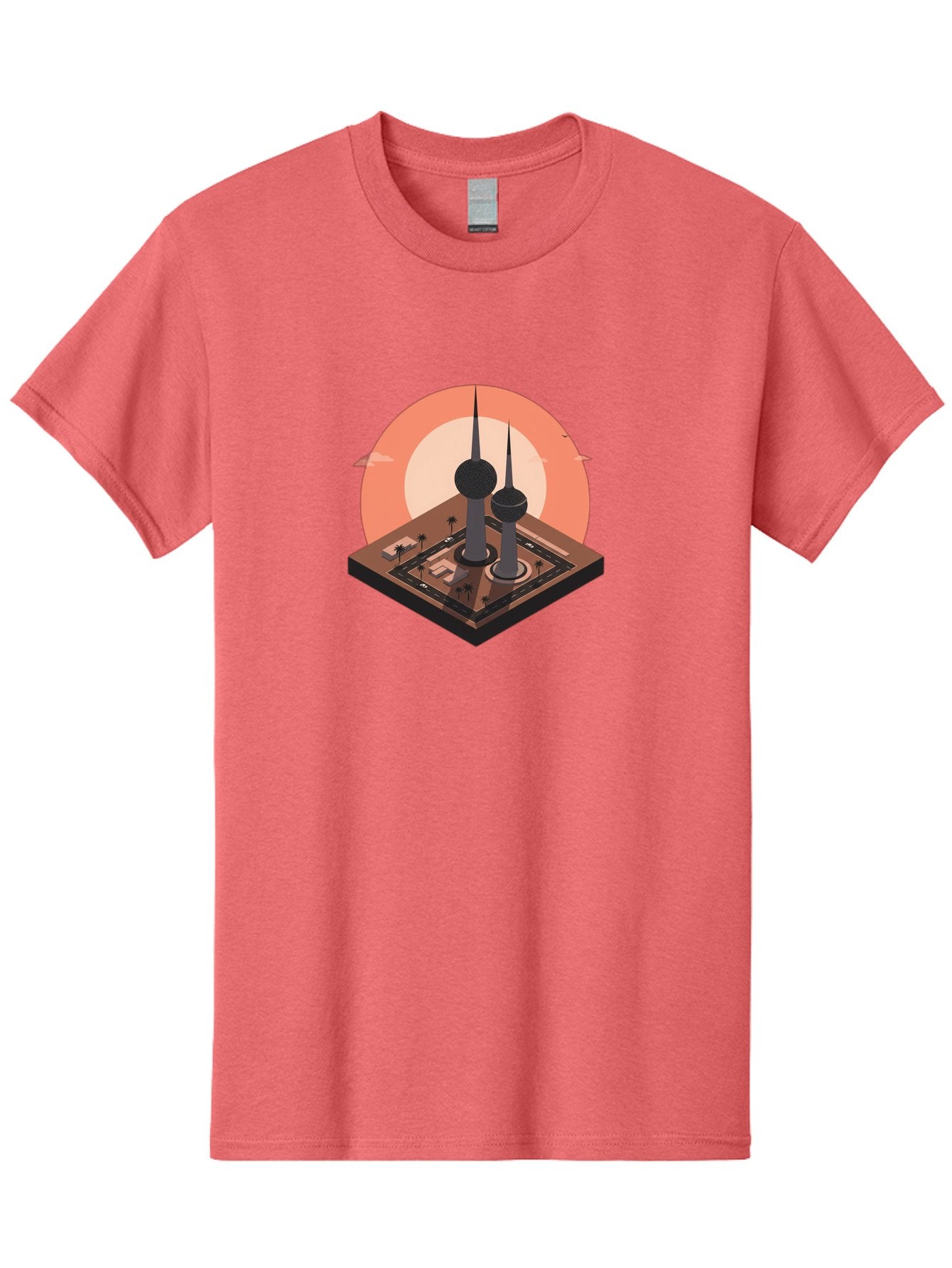 Kuwait-Towers-2 Men'S Graphic Tee, 100% Cotton, Comfortable Casual Summer Wear, Machine Washable, Vintage Camera, Old Camera, Antique Camera, Black Camera, Classic Photography, Photography Equipment, Nostalgic Device, Film Camera, Camera Art Bag669 14