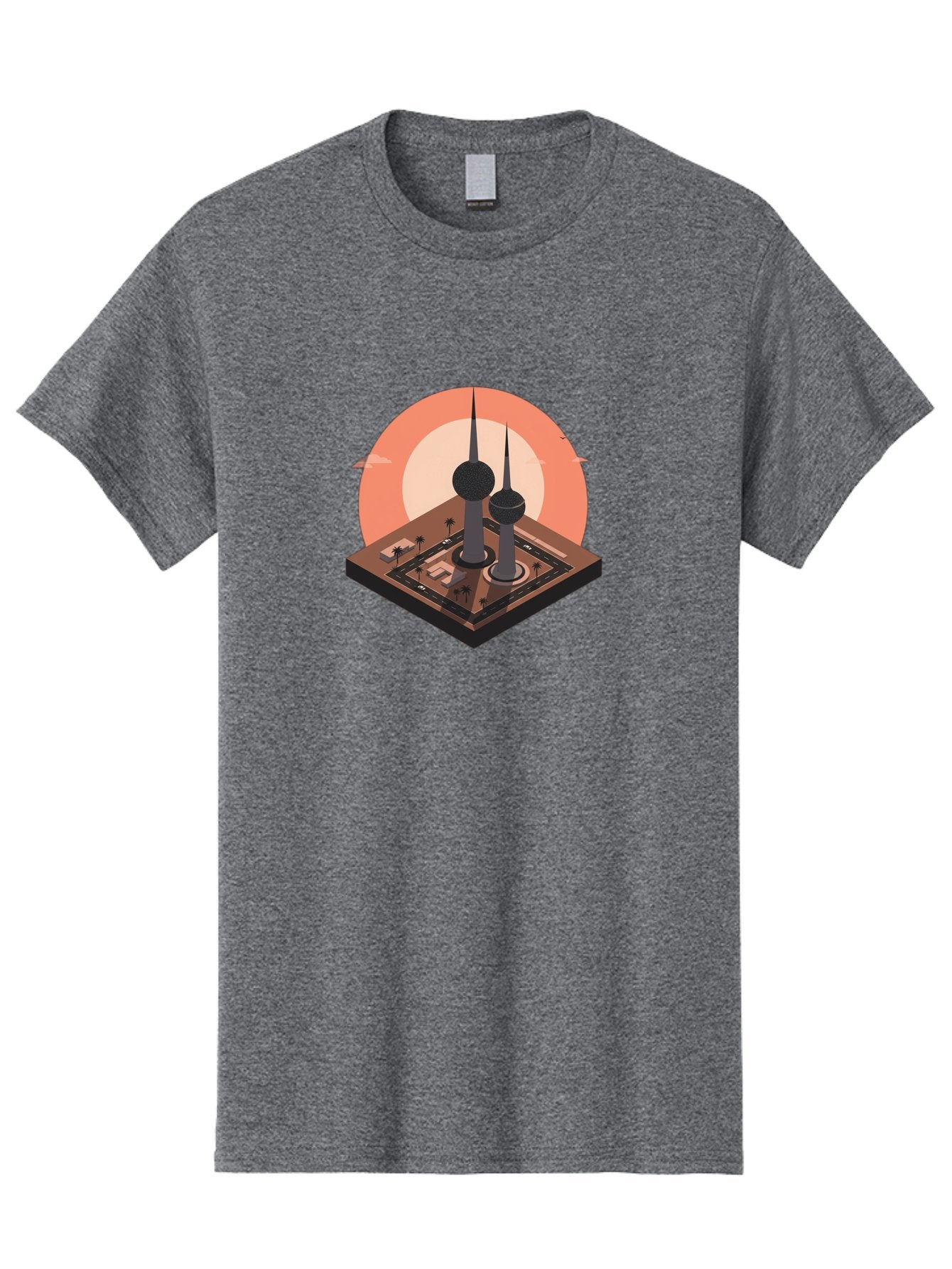 Kuwait-Towers-2 Men'S Graphic Tee, 100% Cotton, Comfortable Casual Summer Wear, Machine Washable, Vintage Camera, Old Camera, Antique Camera, Black Camera, Classic Photography, Photography Equipment, Nostalgic Device, Film Camera, Camera Art Bag669 4