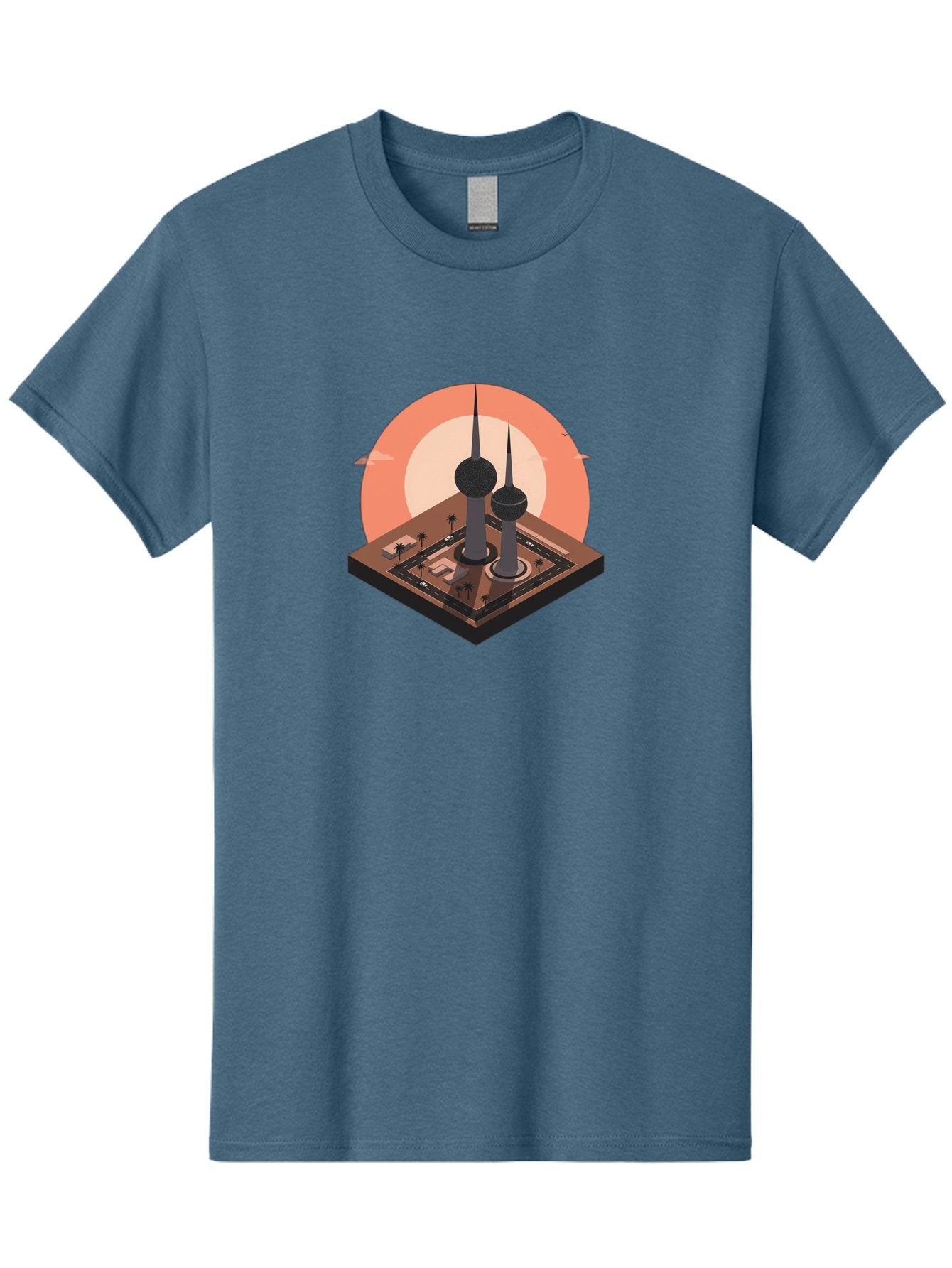 Kuwait-Towers-2 Men'S Graphic Tee, 100% Cotton, Comfortable Casual Summer Wear, Machine Washable, Vintage Camera, Old Camera, Antique Camera, Black Camera, Classic Photography, Photography Equipment, Nostalgic Device, Film Camera, Camera Art Bag669