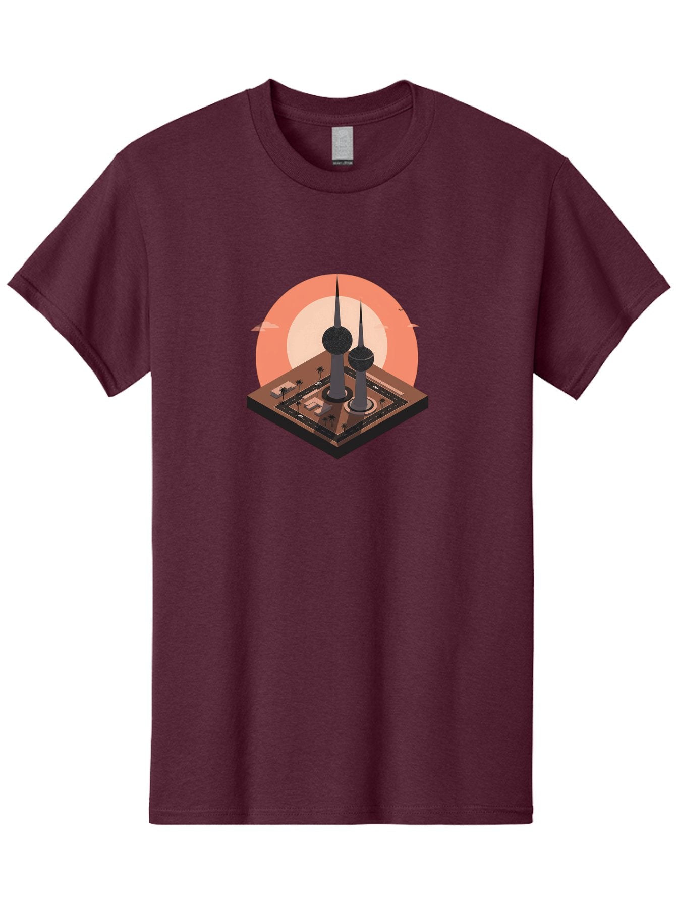 Kuwait-Towers-2 Men'S Graphic Tee, 100% Cotton, Comfortable Casual Summer Wear, Machine Washable, Vintage Camera, Old Camera, Antique Camera, Black Camera, Classic Photography, Photography Equipment, Nostalgic Device, Film Camera, Camera Art Bag669 10