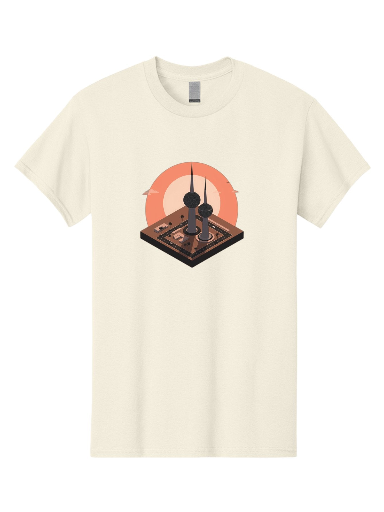Kuwait-Towers-2 Men'S Graphic Tee, 100% Cotton, Comfortable Casual Summer Wear, Machine Washable, Vintage Camera, Old Camera, Antique Camera, Black Camera, Classic Photography, Photography Equipment, Nostalgic Device, Film Camera, Camera Art Bag669 8
