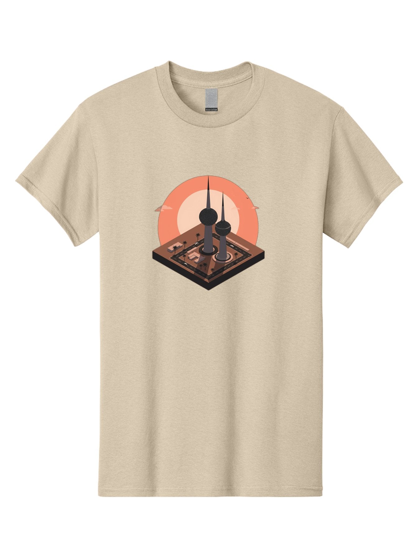 Kuwait-Towers-2 Men'S Graphic Tee, 100% Cotton, Comfortable Casual Summer Wear, Machine Washable, Vintage Camera, Old Camera, Antique Camera, Black Camera, Classic Photography, Photography Equipment, Nostalgic Device, Film Camera, Camera Art Bag669 12
