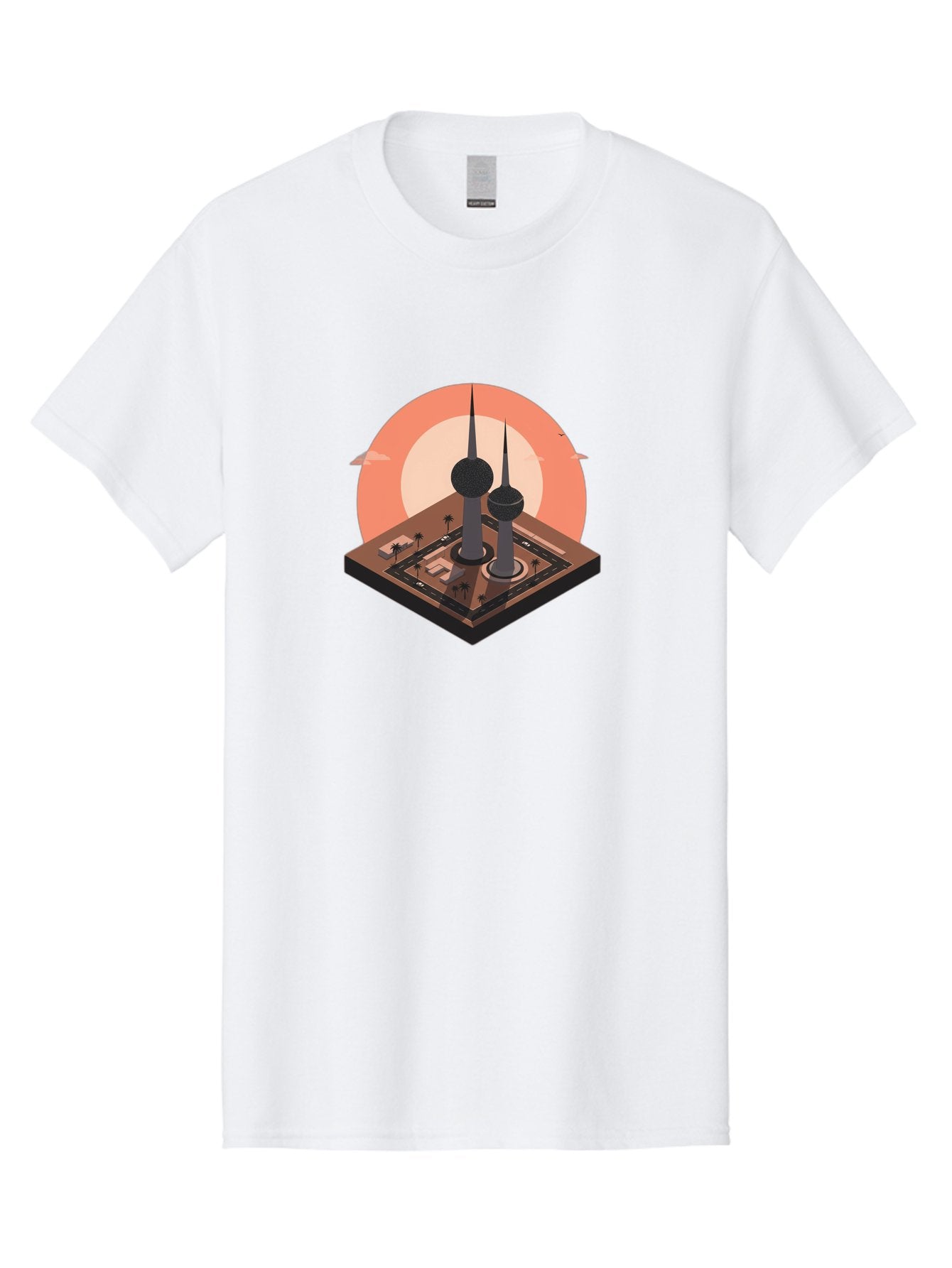 Kuwait-Towers-2 Men'S Graphic Tee, 100% Cotton, Comfortable Casual Summer Wear, Machine Washable, Vintage Camera, Old Camera, Antique Camera, Black Camera, Classic Photography, Photography Equipment, Nostalgic Device, Film Camera, Camera Art Bag669 5