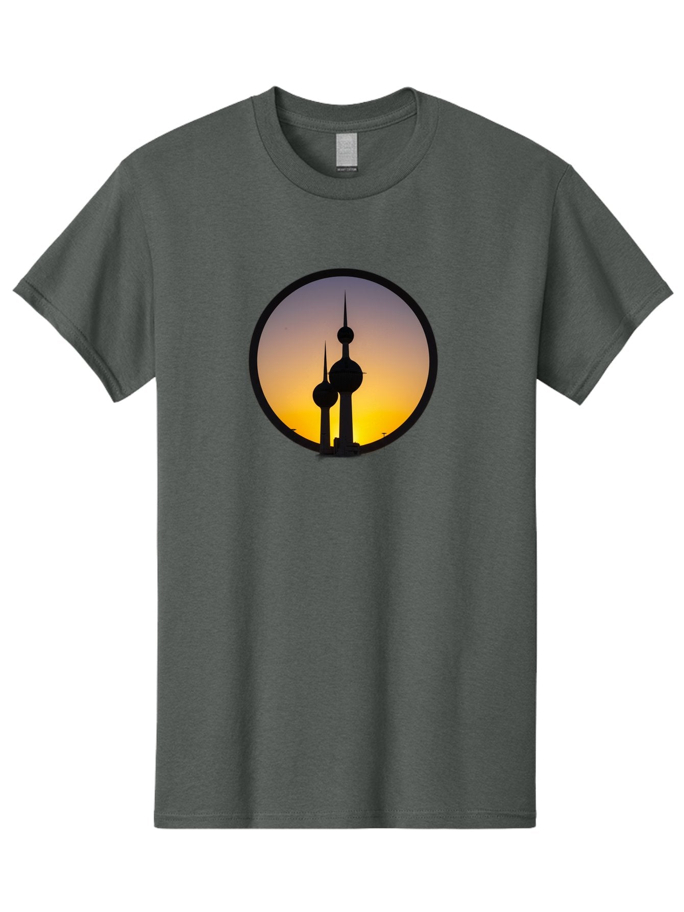 Kuwait-Towers-4 Men'S Graphic Tee, 100% Cotton, Comfortable Casual Summer Wear, Machine Washable, Vintage Camera, Old Camera, Antique Camera, Black Camera, Classic Photography, Photography Equipment, Nostalgic Device, Film Camera, Camera Art Bag671 9