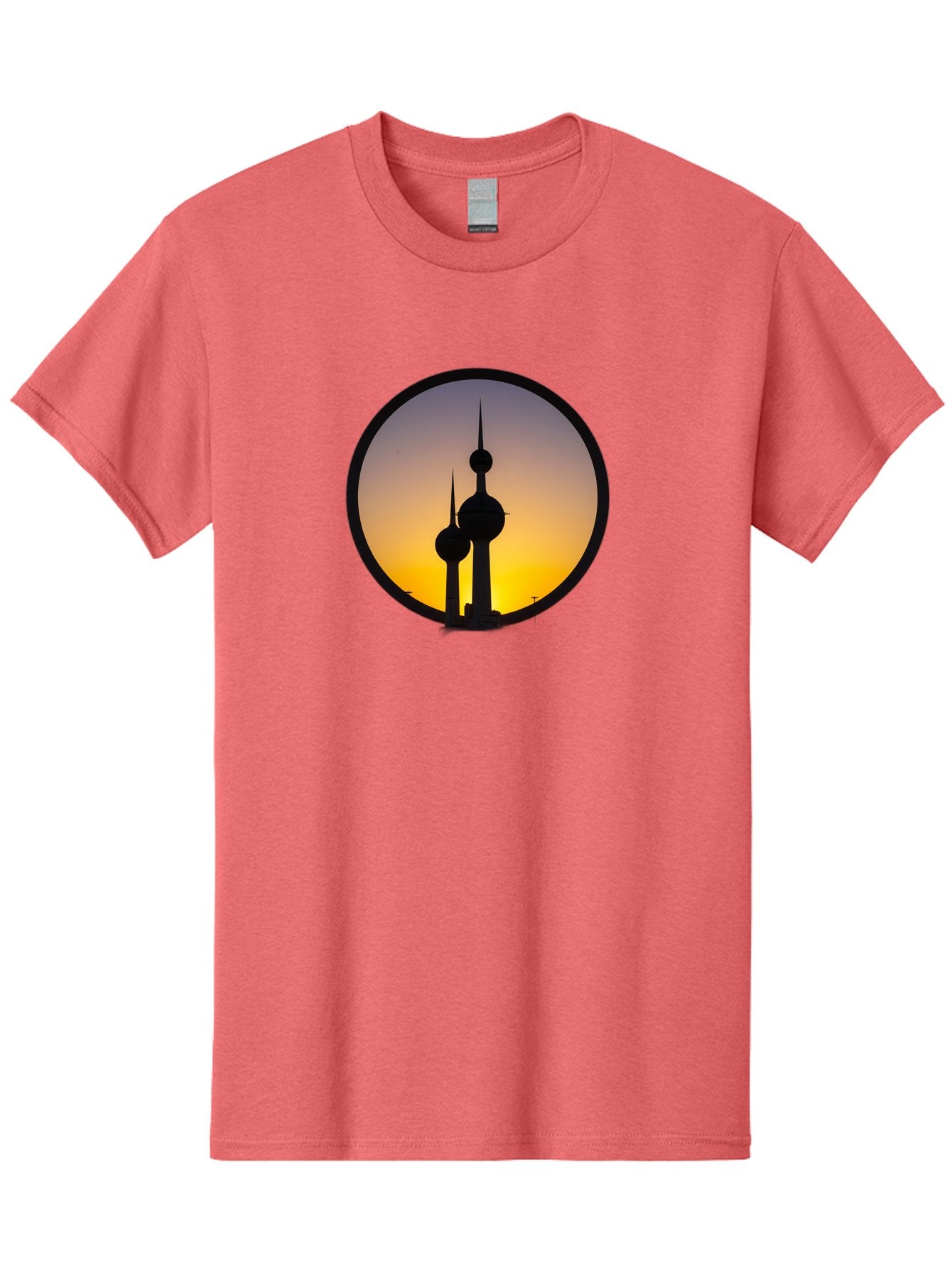 Kuwait-Towers-4 Men'S Graphic Tee, 100% Cotton, Comfortable Casual Summer Wear, Machine Washable, Vintage Camera, Old Camera, Antique Camera, Black Camera, Classic Photography, Photography Equipment, Nostalgic Device, Film Camera, Camera Art Bag671 8