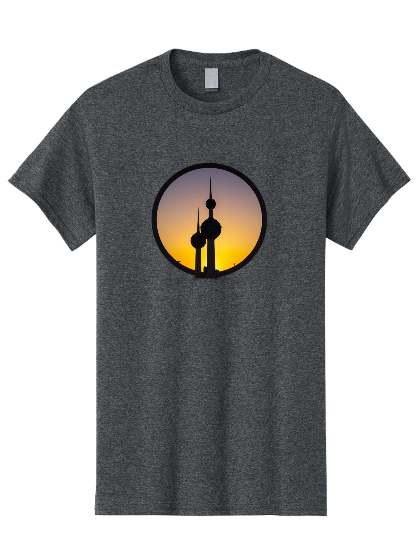 Kuwait-Towers-4 Men'S Graphic Tee, 100% Cotton, Comfortable Casual Summer Wear, Machine Washable, Vintage Camera, Old Camera, Antique Camera, Black Camera, Classic Photography, Photography Equipment, Nostalgic Device, Film Camera, Camera Art Bag671 7