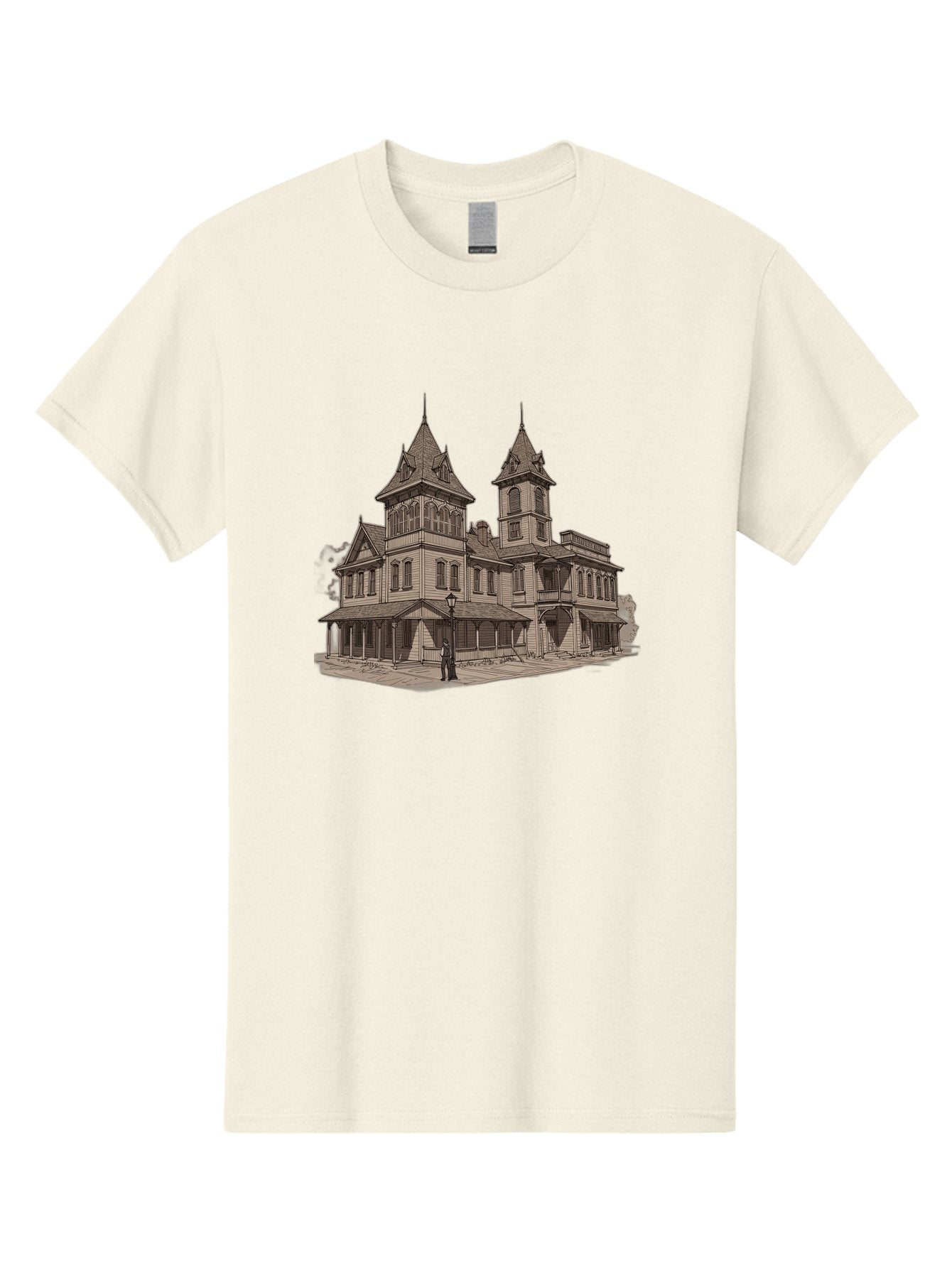 Large-Victorian-Style-Mansion Men'S Graphic Tee, 100% Cotton, Comfortable Casual Summer Wear, Machine Washable, Vintage Camera, Old Camera, Antique Camera, Black Camera, Classic Photography, Photography Equipment, Nostalgic Device, Bag681 8