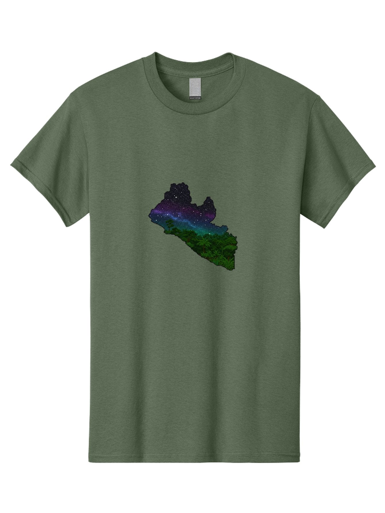 Liberia-Night-Sky Men'S Graphic Tee, 100% Cotton, Comfortable Casual Summer Wear, Machine Washable, Vintage Camera, Old Camera, Antique Camera, Black Camera, Classic Photography, Photography Equipment, Nostalgic Device, Film Camera, Camera Art Bag692 10