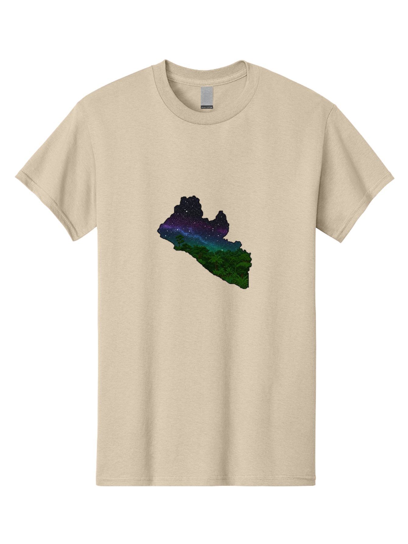 Liberia-Night-Sky Men'S Graphic Tee, 100% Cotton, Comfortable Casual Summer Wear, Machine Washable, Vintage Camera, Old Camera, Antique Camera, Black Camera, Classic Photography, Photography Equipment, Nostalgic Device, Film Camera, Camera Art Bag692 14