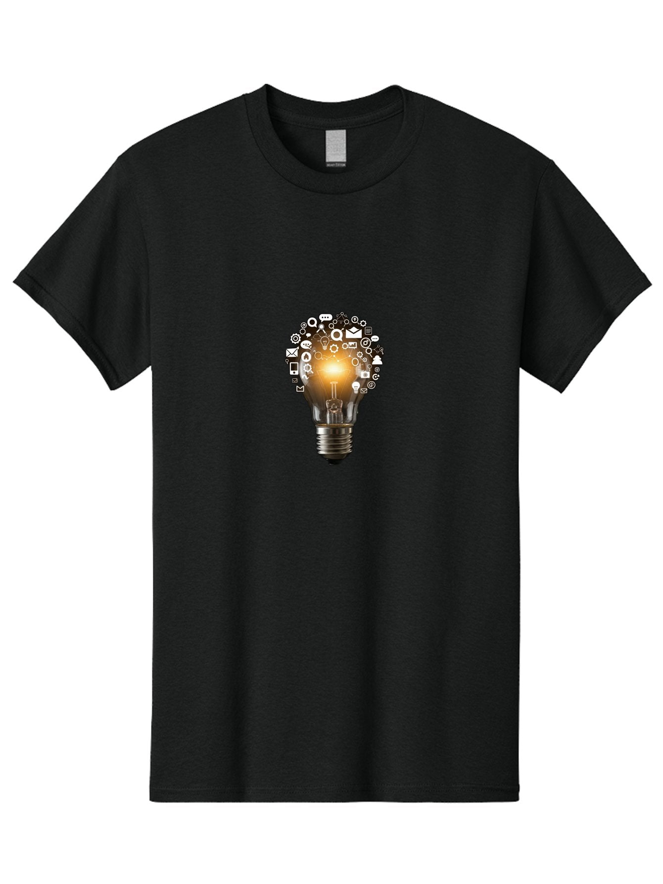 Light-Bulb-1 Men'S Graphic Tee, 100% Cotton, Comfortable Casual Summer Wear, Machine Washable, Vintage Camera, Old Camera, Antique Camera, Black Camera, Classic Photography, Photography Equipment, Nostalgic Device, Film Camera, Camera Art Bag695 4
