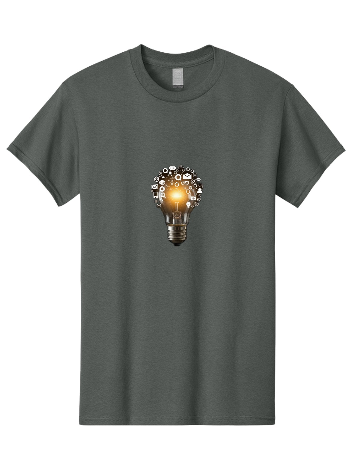 Light-Bulb-1 Men'S Graphic Tee, 100% Cotton, Comfortable Casual Summer Wear, Machine Washable, Vintage Camera, Old Camera, Antique Camera, Black Camera, Classic Photography, Photography Equipment, Nostalgic Device, Film Camera, Camera Art Bag695 12