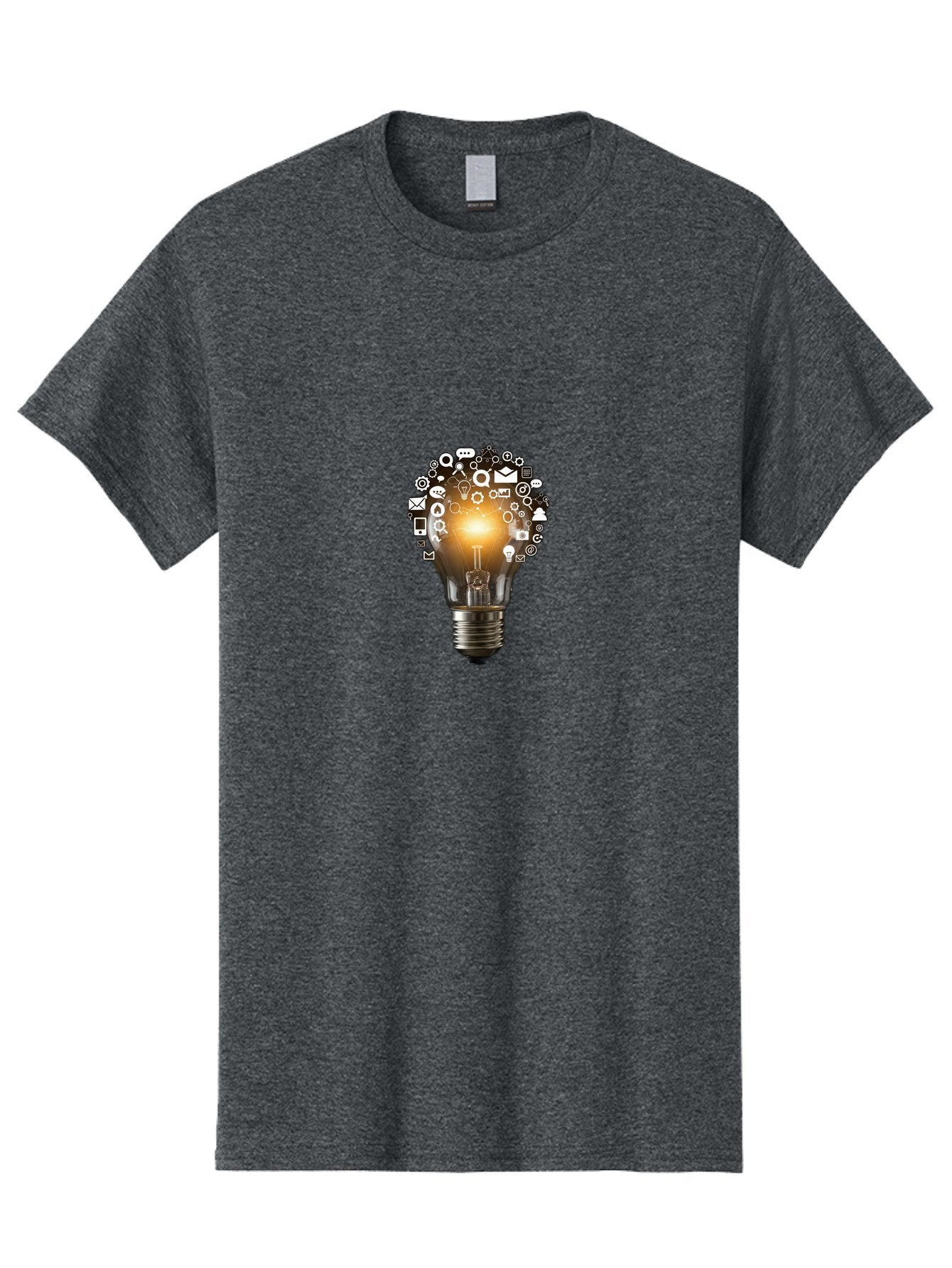 Light-Bulb-1 Men'S Graphic Tee, 100% Cotton, Comfortable Casual Summer Wear, Machine Washable, Vintage Camera, Old Camera, Antique Camera, Black Camera, Classic Photography, Photography Equipment, Nostalgic Device, Film Camera, Camera Art Bag695 7