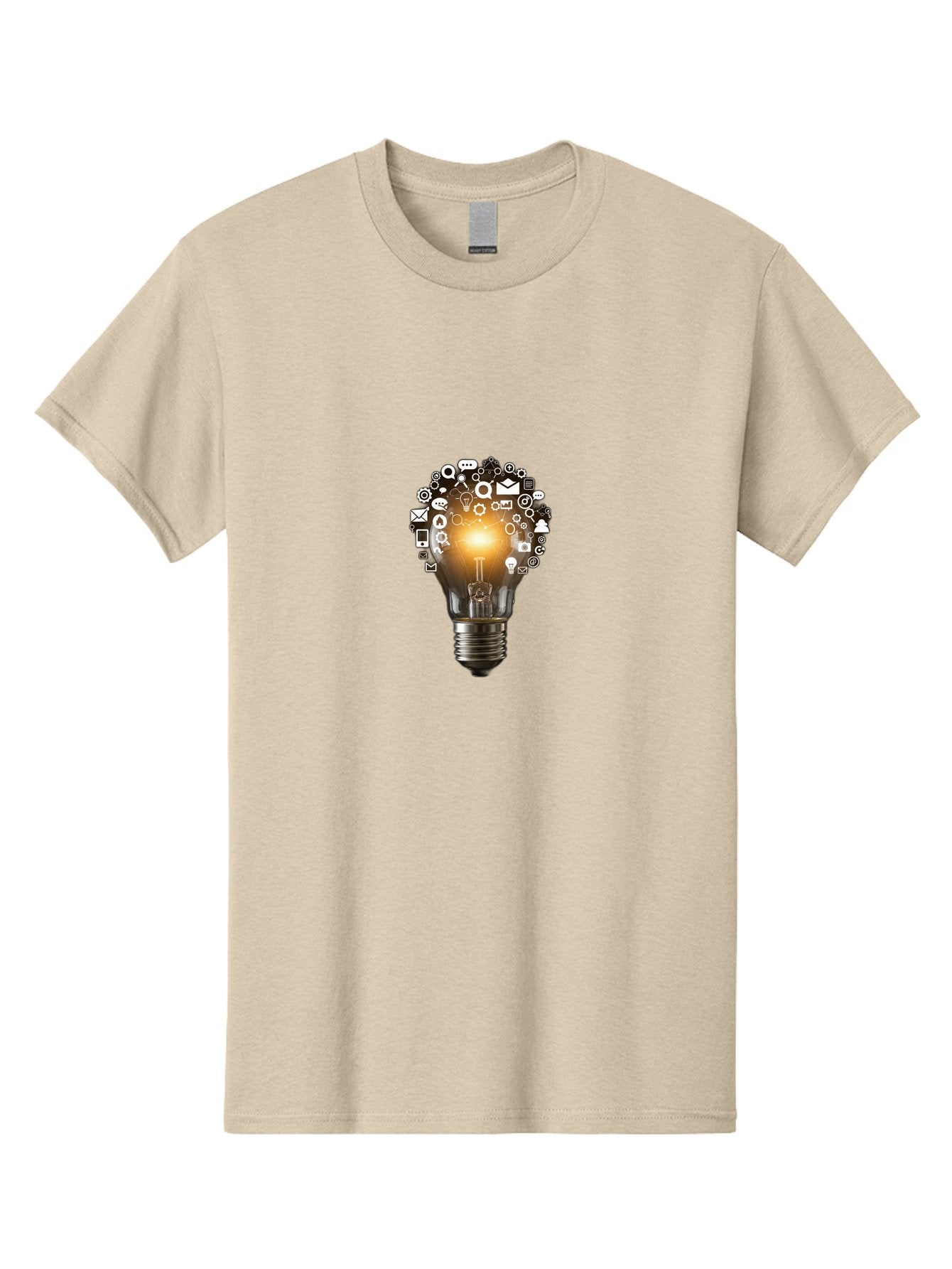 Light-Bulb-1 Men'S Graphic Tee, 100% Cotton, Comfortable Casual Summer Wear, Machine Washable, Vintage Camera, Old Camera, Antique Camera, Black Camera, Classic Photography, Photography Equipment, Nostalgic Device, Film Camera, Camera Art Bag695 8